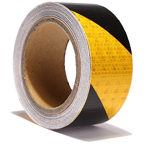 Yellow Black Reflective Warning Tape - 2