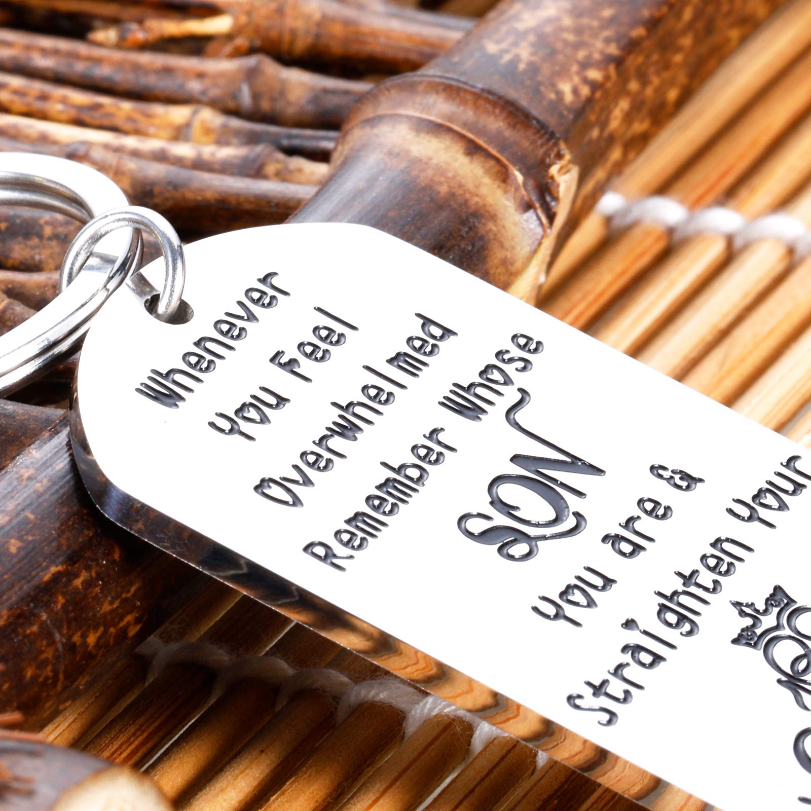 Valentine's Day Gifts for Kids & Teens - Thoughtful Present for Son from Mom & Dad - Graduation, Birthday & Anniversary Gifts - Encouragement Keychain for Stepson & Boys - Perfect for School, Travel & Daily Carry