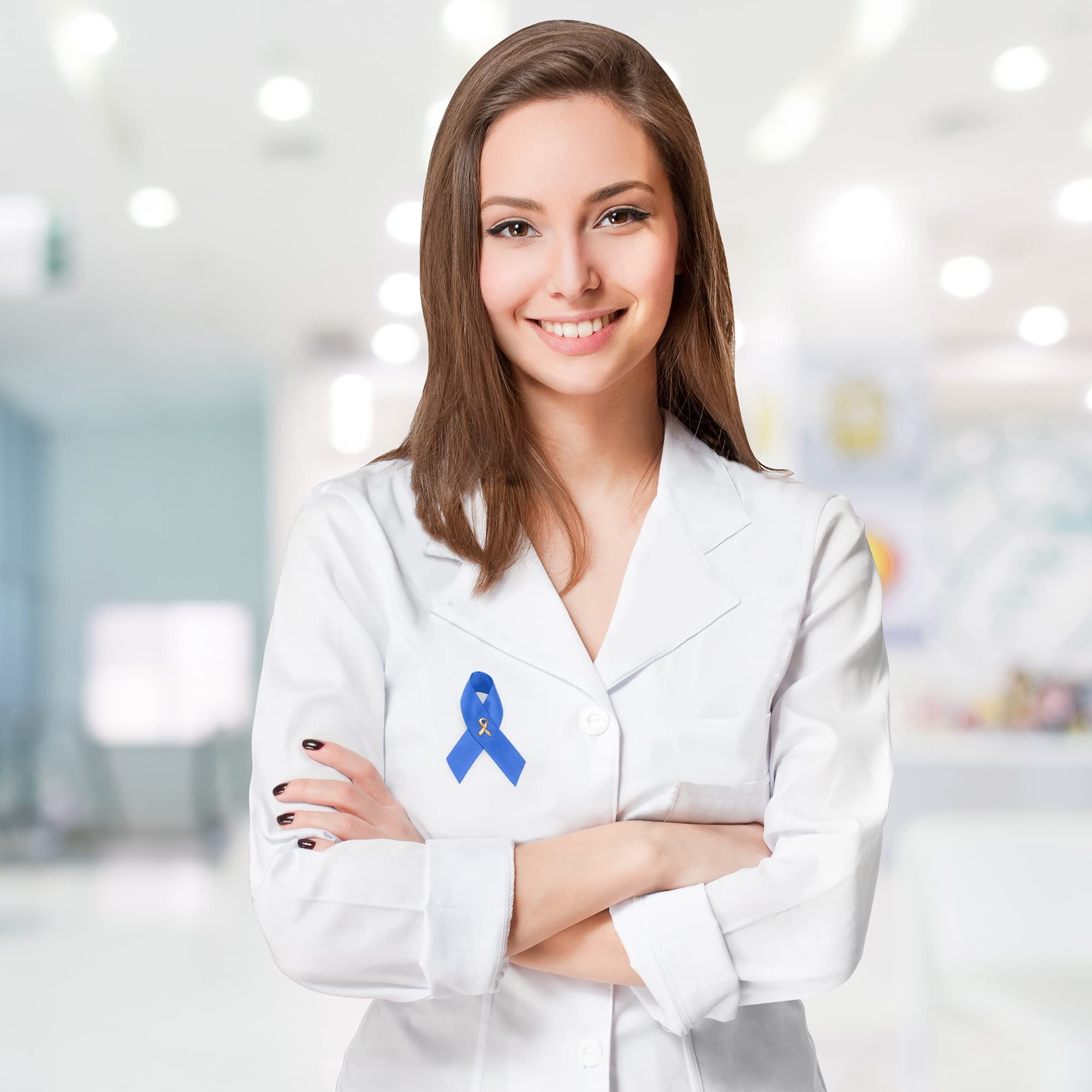 Satin Esophageal Cancer Awareness Ribbon Pins - Periwinkle Fundraising Pins for Charity Events, Gifts & Support - Perfect for Fundraisers, Awareness Campaigns & Memorial Gifts