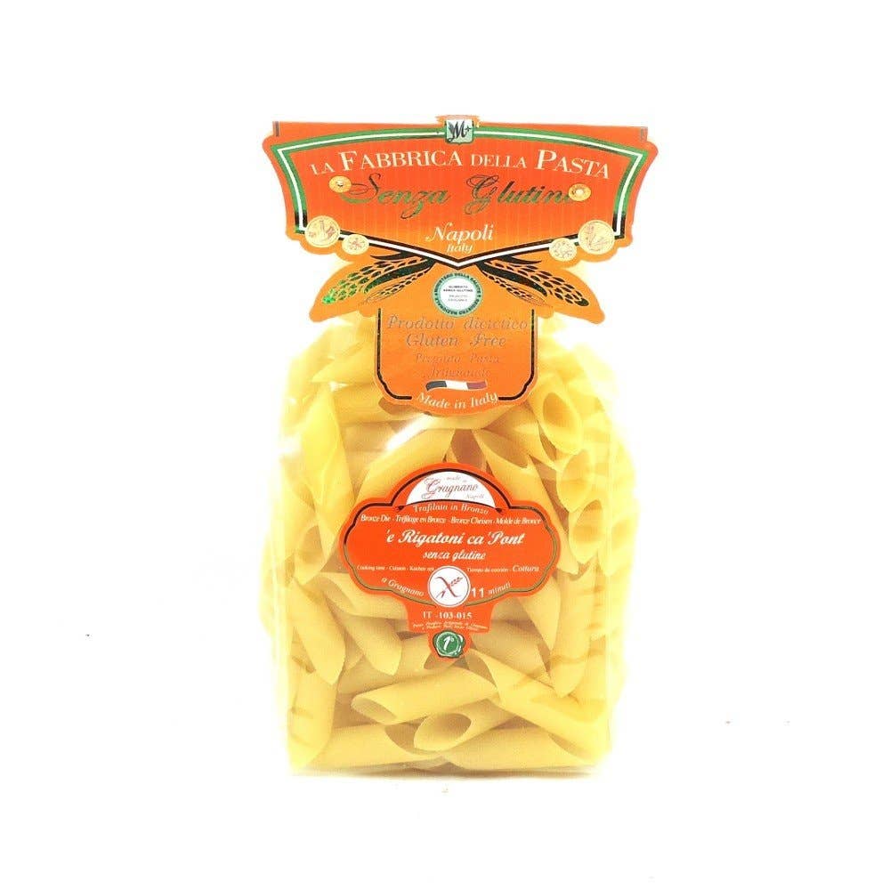 Gluten Free Rigatoni Pasta by La Fabbrica - Authentic Italian Wheat-Free Pasta for Healthy Meals & Special Diets | Perfect for Pasta Salads, Casseroles & Family Dinners