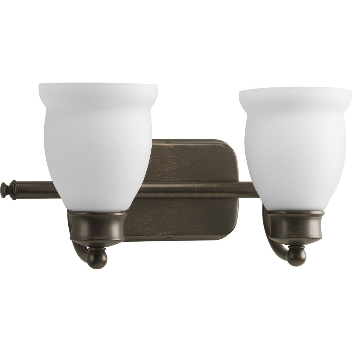 Progress Lighting P2994-74 Leeland Collection 2-Light Bathroom Vanity Fixture in Venetian Bronze - Perfect for Modern Bathroom Lighting and Makeup Vanity Areas