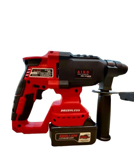 Aiko 21V Brushless Cordless Rotary Hammer Drill - HBL 2210 - Powerful Electric Hammer for Concrete, Masonry & Demolition Work - Ideal for Construction, Renovation & DIY Projects