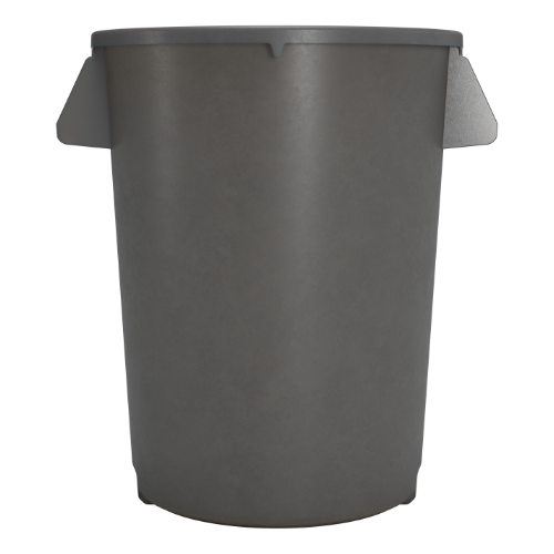 Carlisle 84102023 20-Gallon Bronco Round Waste Bin & Food Container - Gray | Heavy-Duty Trash Can for Restaurants, Kitchens & Outdoor Use