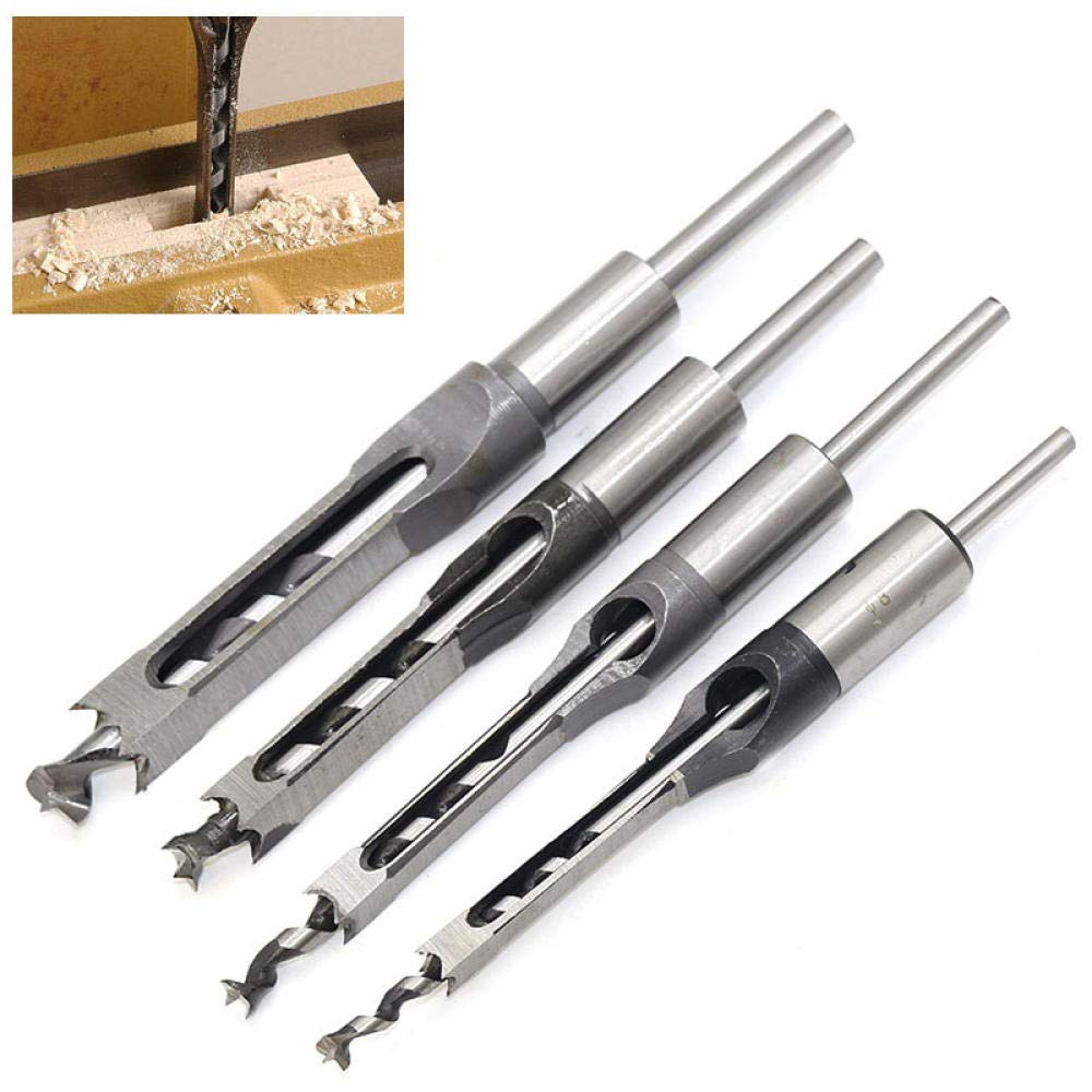 High-Speed Steel (HSS) Twist Drill Bit Set - 10mm Woodworking Drill Kit with Square Auger & Mortising Chisel - Perfect for DIY Projects, Furniture Making, and Home Renovations