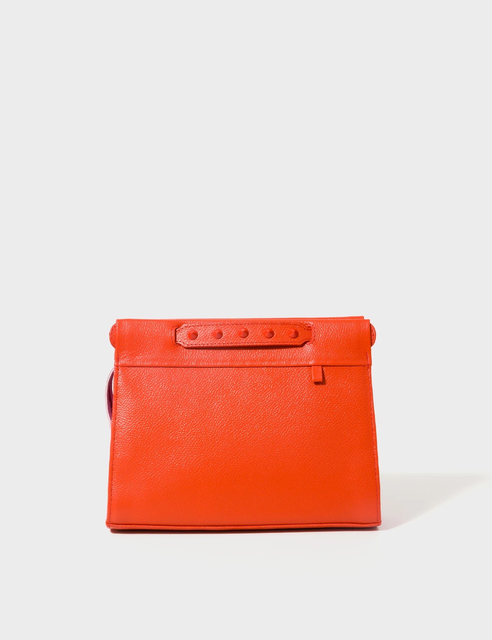 Vali Crossbody Small Leather Bag in Fiesta Red & Bubblegum Pink with All Over Eyes Embroidery - Perfect for Women's Casual Outings, Parties & Travel Accessories