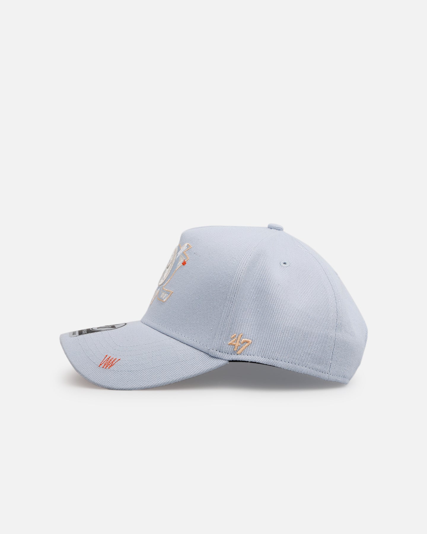 47 Brand Anaheim Ducks 'Overstitch' 47 Offside Snapback Hat - Light Blue Adjustable Baseball Cap for Men & Women - Perfect for Hockey Games, Sports Events & Casual Wear