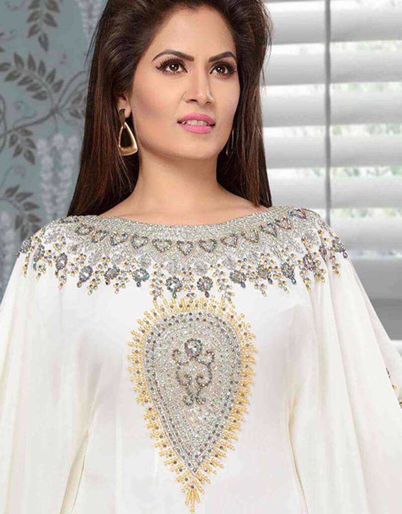 Elegant Dubai Style Kaftan with Butterfly Sleeves - Flowy Farasha Dress for Women | Perfect for Beach Cover-ups, Resort Wear & Special Occasions
