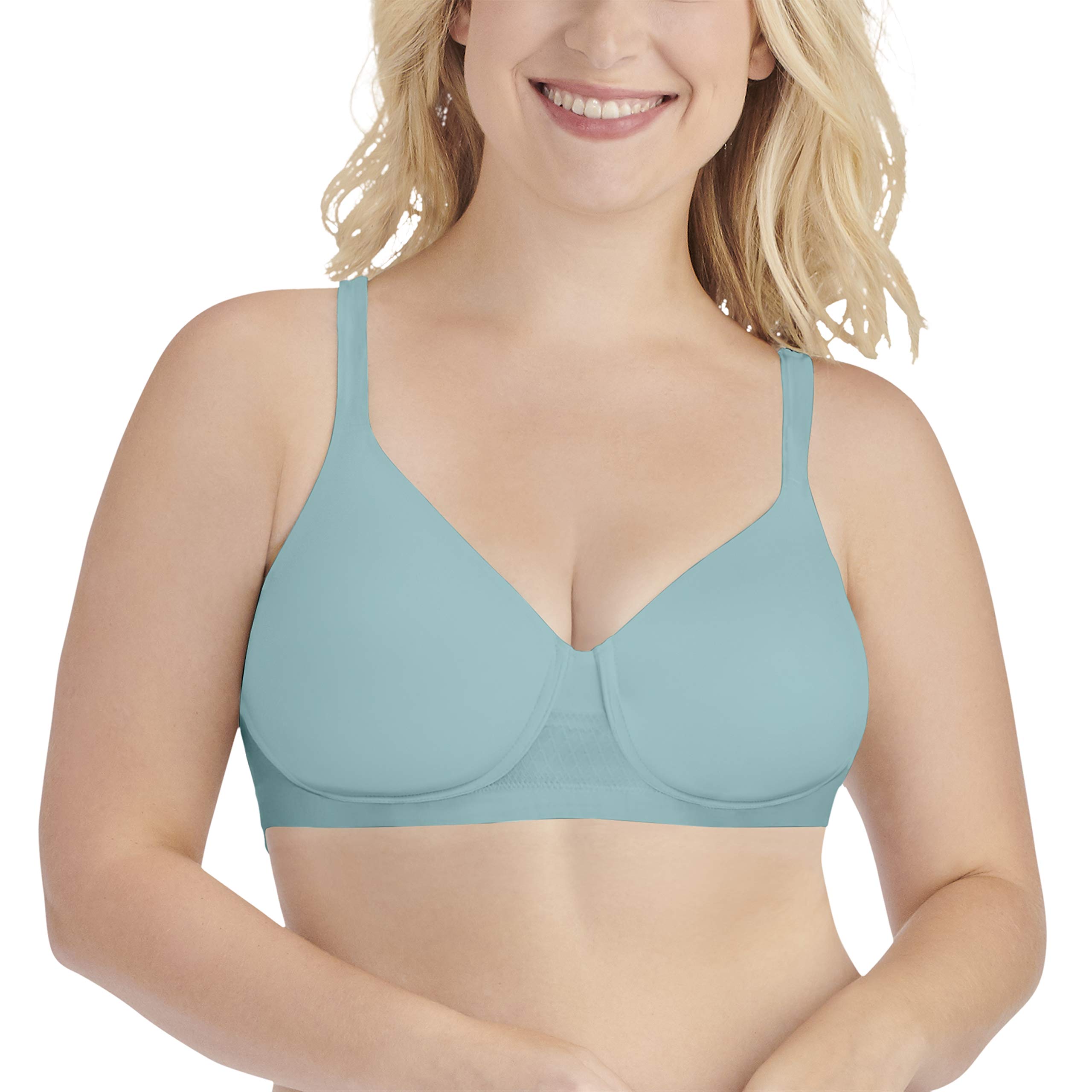 Vanity Fair Women's Breathable Luxe Full Figure Wirefree Bra 71265 - Comfortable Support for Everyday Wear, Work & Relaxation
