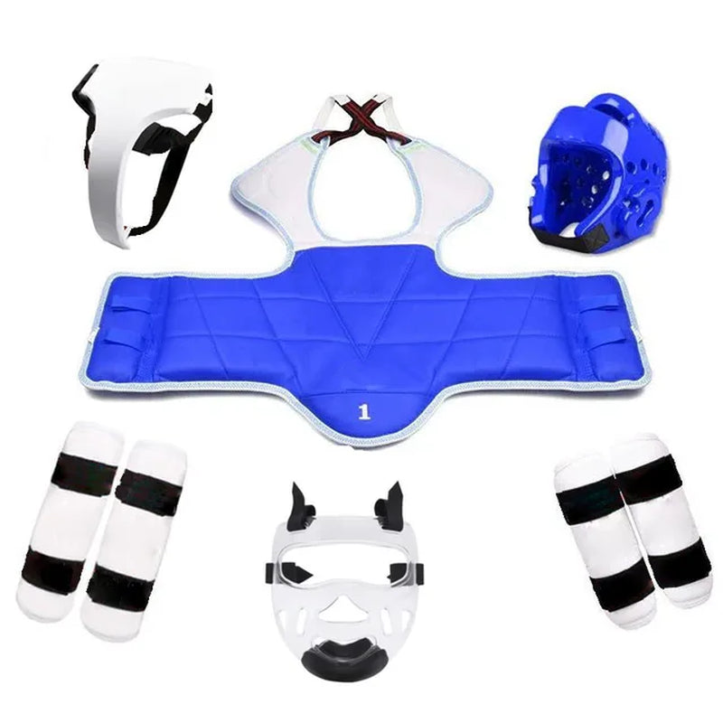 Taekwondo Protective Gear Set - 5 Piece Full Body Armor with Helmet, Chest Protector & Kickboxing Gloves for Martial Arts Training | Perfect for Sparring, Competition & Self-Defense Practice