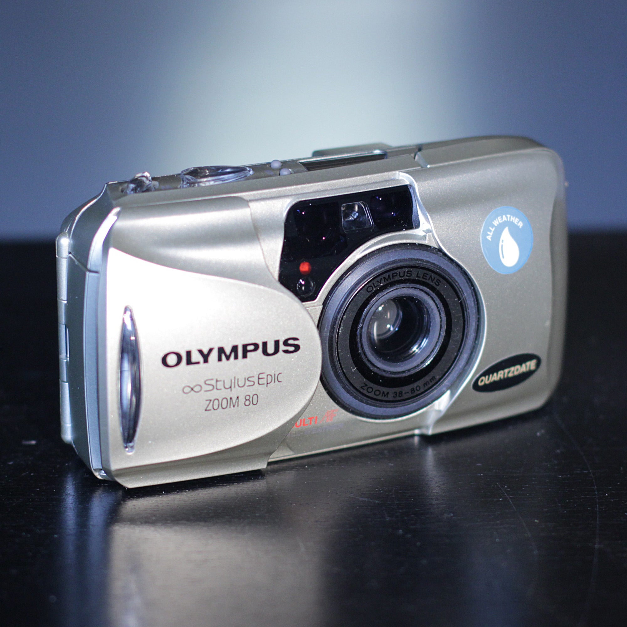 Olympus Stylus Epic 80 Zoom 35mm Film Camera - Vintage Silver Point & Shoot Camera for Travel, Street Photography & Retro Enthusiasts