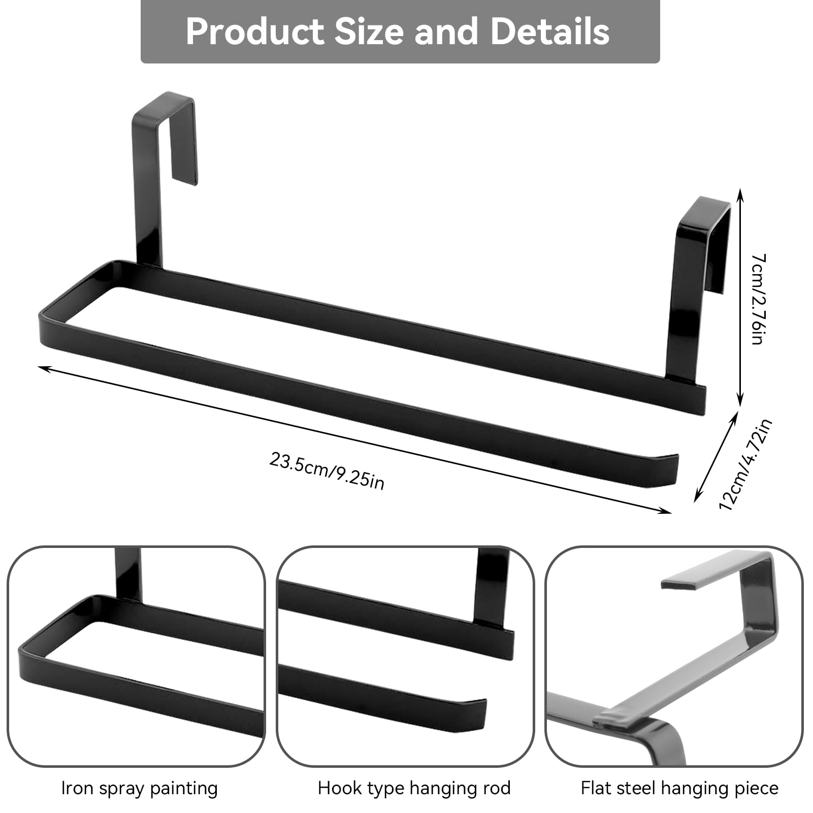 Under Cabinet Paper Towel Holder - Space Saving Kitchen & Bathroom Towel Rack for Home, RV, Office - Durable Stainless Steel Hanging Organizer (1 Pack) - Perfect for Small Spaces & Easy Access While Cooking
