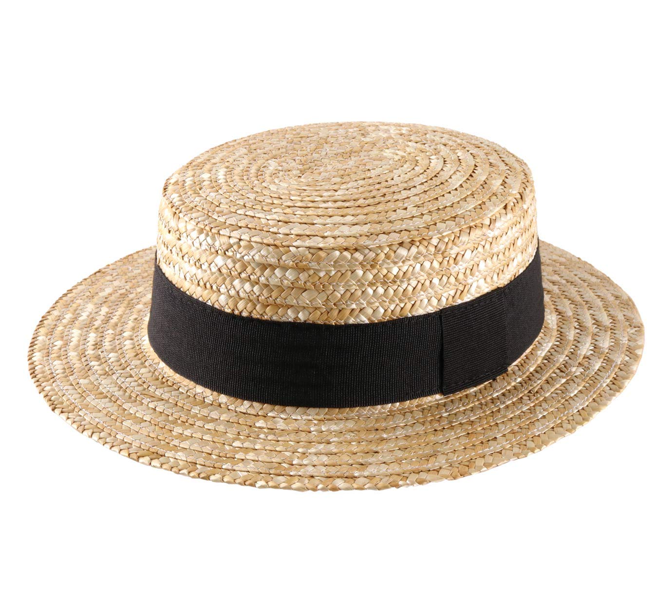 Stylish Gondolier Straw Boater Hat - Classic Summer Sun Hat for Men & Women - Perfect for Outdoor Events, Beach Vacations, and Fashion Accessories