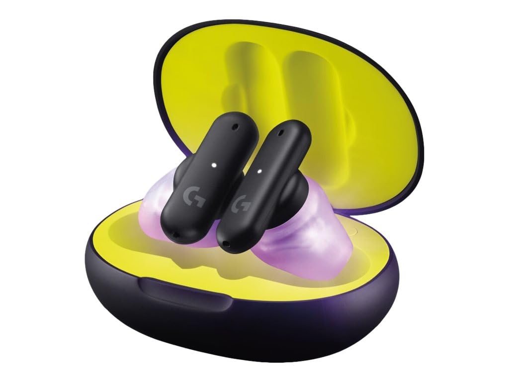 Logitech G Fits Wireless Gaming Earbuds - Customizable Fit, Lightspeed & Bluetooth, Beamforming Mics - Compatible with PC, Mac, PS5, PS4, Mobile & Nintendo Switch (Black) - Perfect for Competitive Gaming & Mobile Play