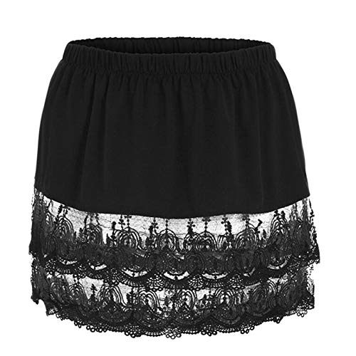 Lace Hem Black