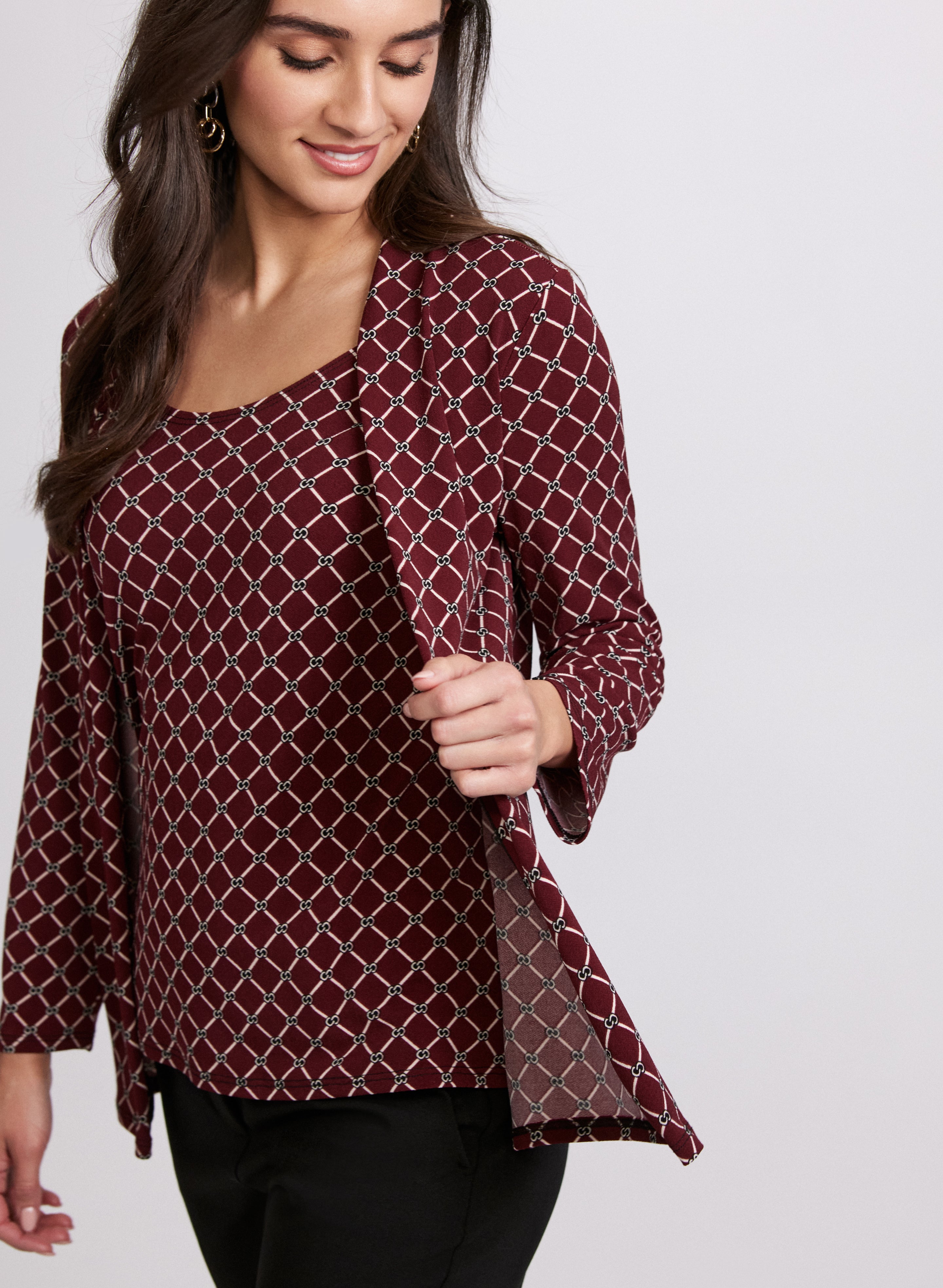 Layered Illusion Tops for Women - Trendy & Stylish Fashion Blouse - Perfect for Casual Outfits, Date Nights & Office Wear