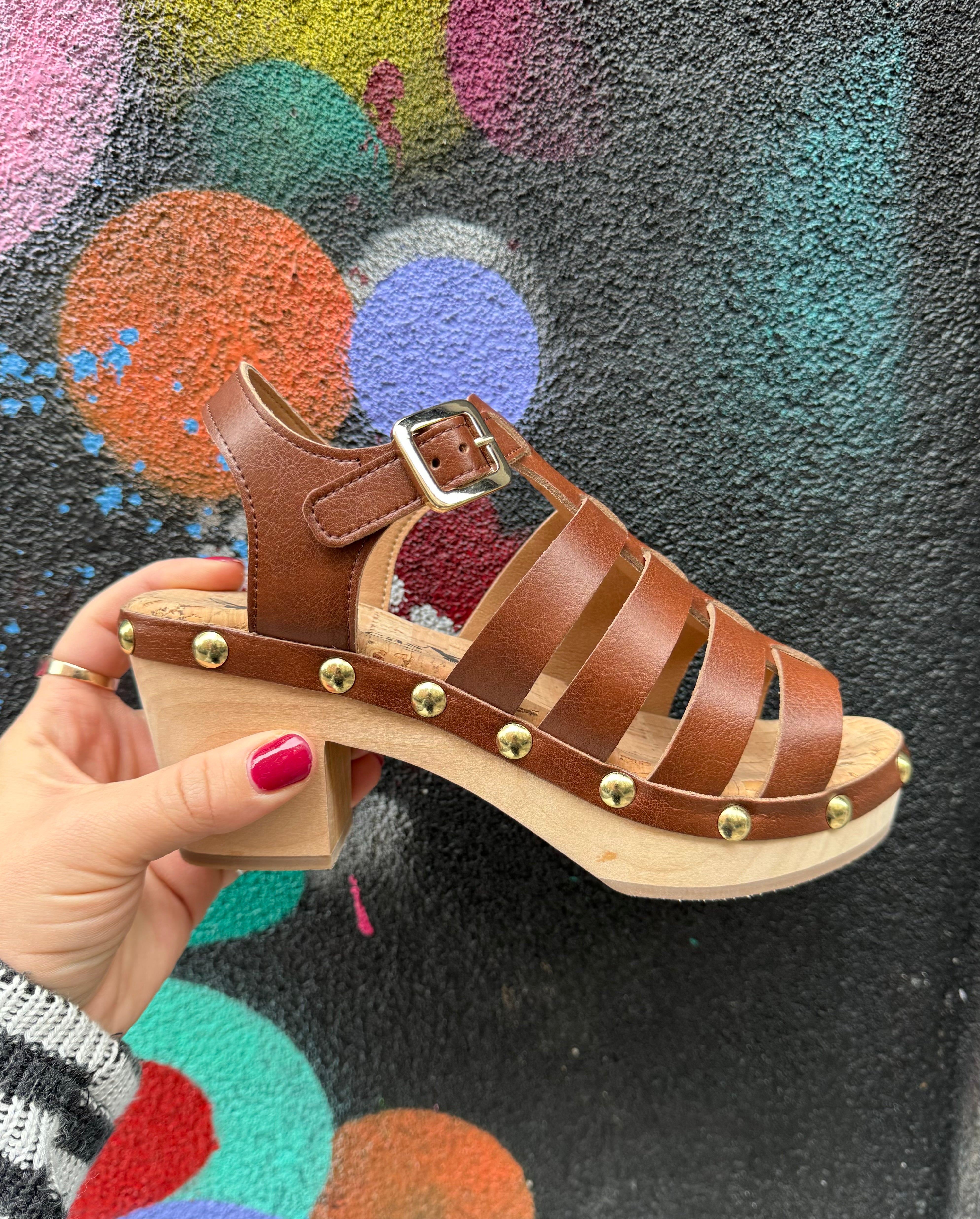 Novacas Tan Leather Sawyer Clog - Comfortable Slip-On Shoes for Women, Perfect for Casual Wear, Office & Outdoor Activities