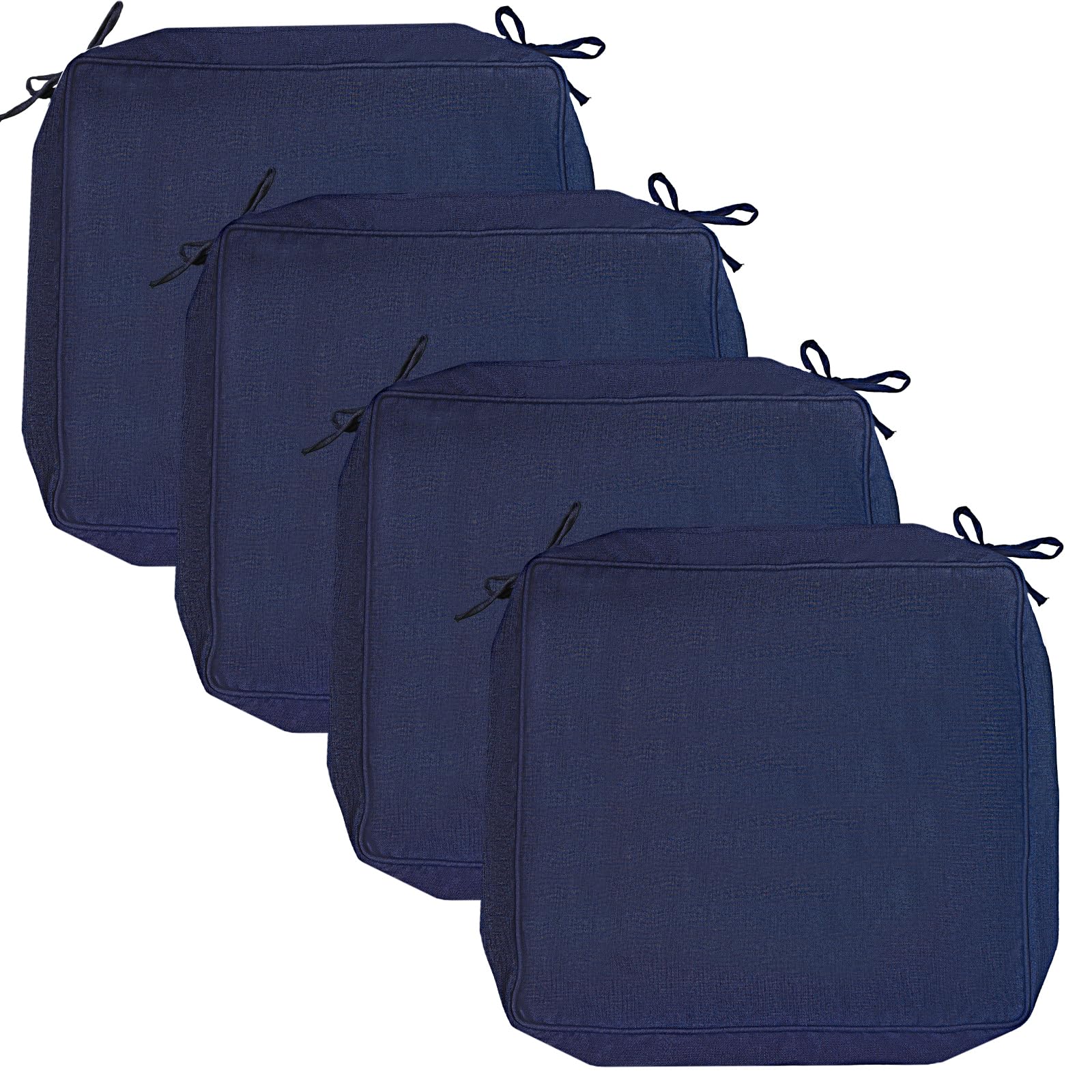 JMGBird Outdoor Patio Cushion Covers Set of 4 - Water Resistant, Washable Chair Seat Slip Covers with Zipper (24x24x4 Inch) - Replacement Cushion Covers for Garden, Sofa, Couch & Indoor Furniture - Perfect for Backyard, Deck, Poolside & Patio Relaxation