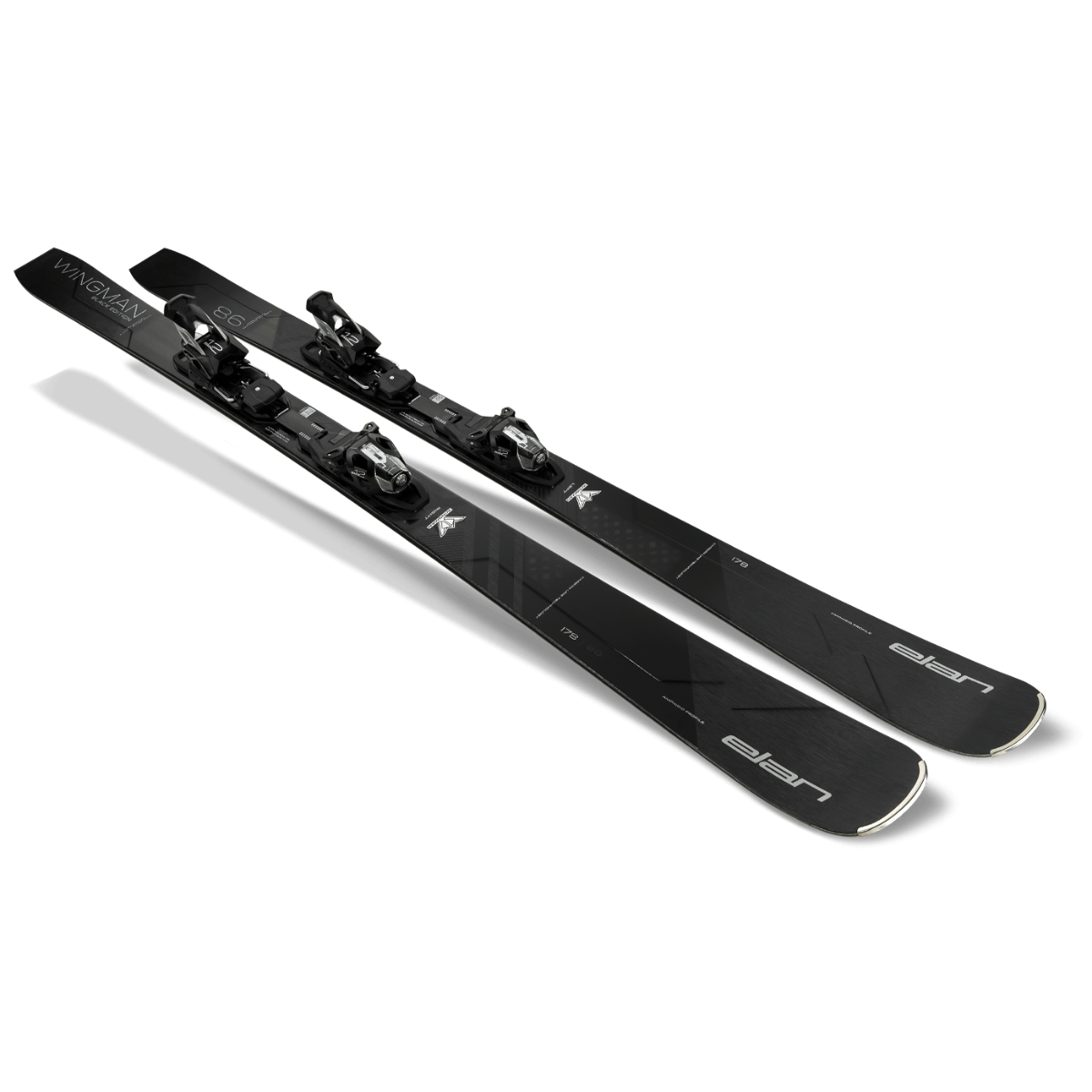 Elan WINGMAN 86 Black Edition FX Skis with EMX 12.0 DB102220 Bindings 2025 - Perfect for All-Mountain Skiing and Freeride Adventures