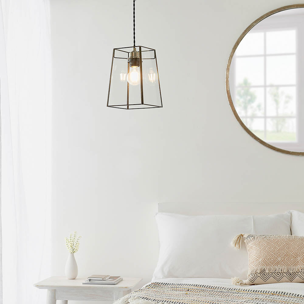 Atrio Pendant Shade - Modern Glass Ceiling Light Fixture for Kitchen Island, Dining Room & Bedroom Lighting