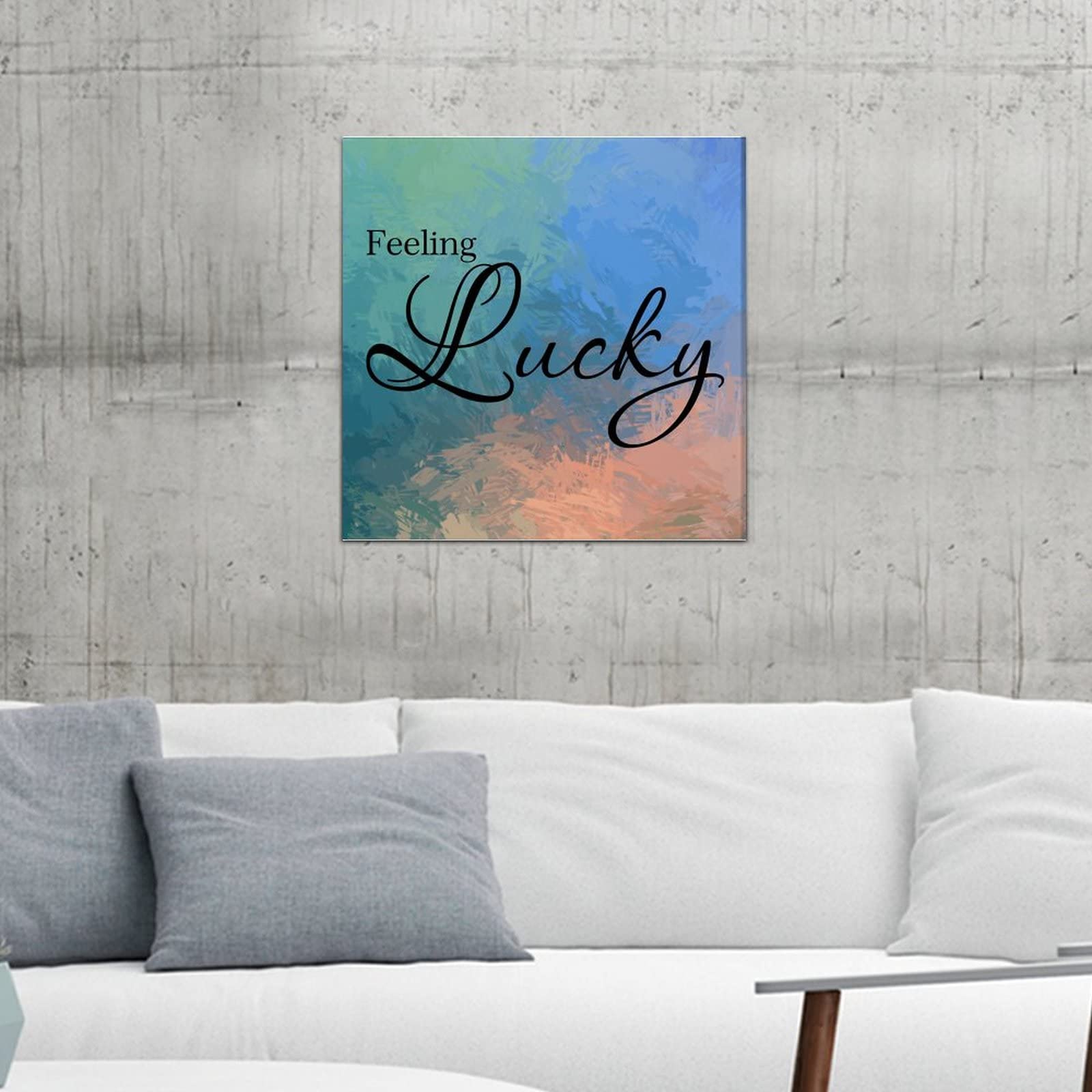 Inspiring Bible Verse Canvas Wall Art - Modern Abstract Painting for Home, Office & School Decor - 14x14 Inch Christian Gift - Perfect for Birthday, Housewarming & Spiritual Spaces