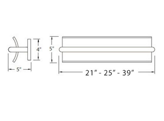 Modern Forms Vetri 21 Inch LED Bathroom Vanity Light - Brushed Aluminum Finish, 3000K Warm White - Perfect for Bathrooms, Powder Rooms & Dressing Areas
