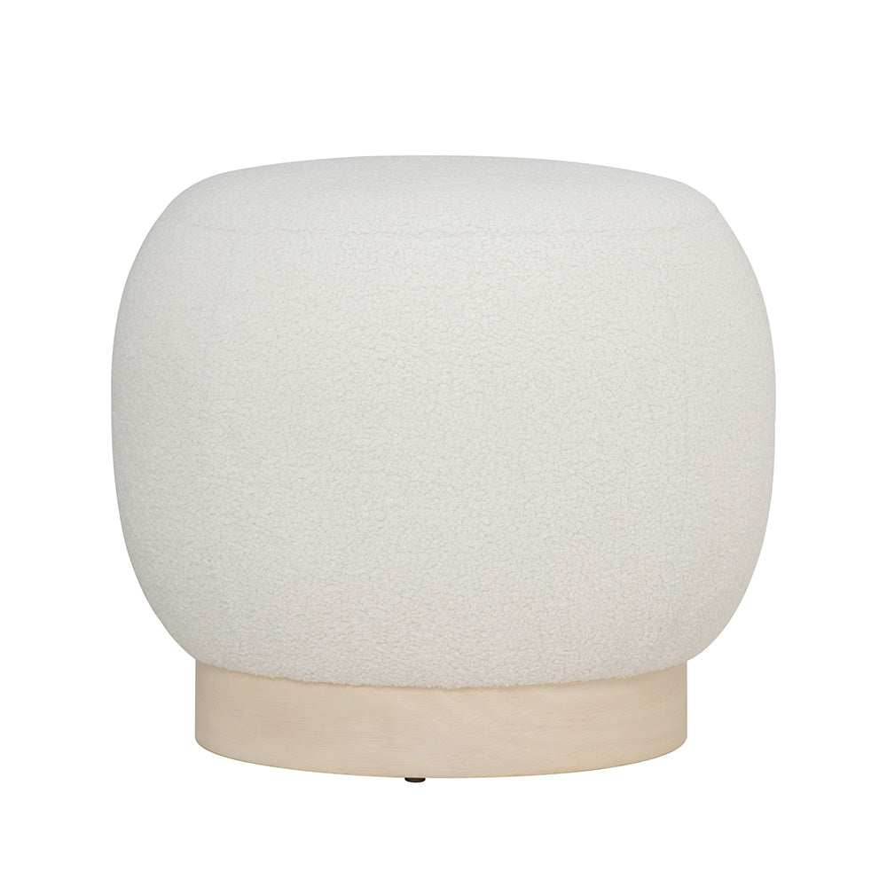 STELIA Ottoman 51cm Storage Bench - Off White Faux Leather Footrest Stool for Living Room, Bedroom & Entryway - Multi-Functional Seating & Home Decor