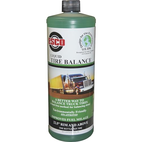 ESCO Liquid Tire Balance - 12 Pack of 32oz Bottles (Model 20471) for Smooth Ride & Extended Tire Life - Perfect for Trucks, RVs, and Heavy-Duty Vehicles