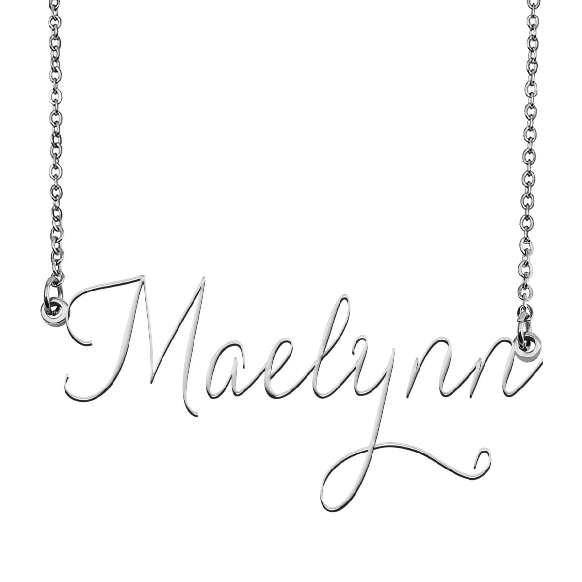 Custom Personalized Maelynn Name Necklace - Elegant Name Plate Jewelry for Women - Perfect Birthday Gift, Anniversary Present & Everyday Wear