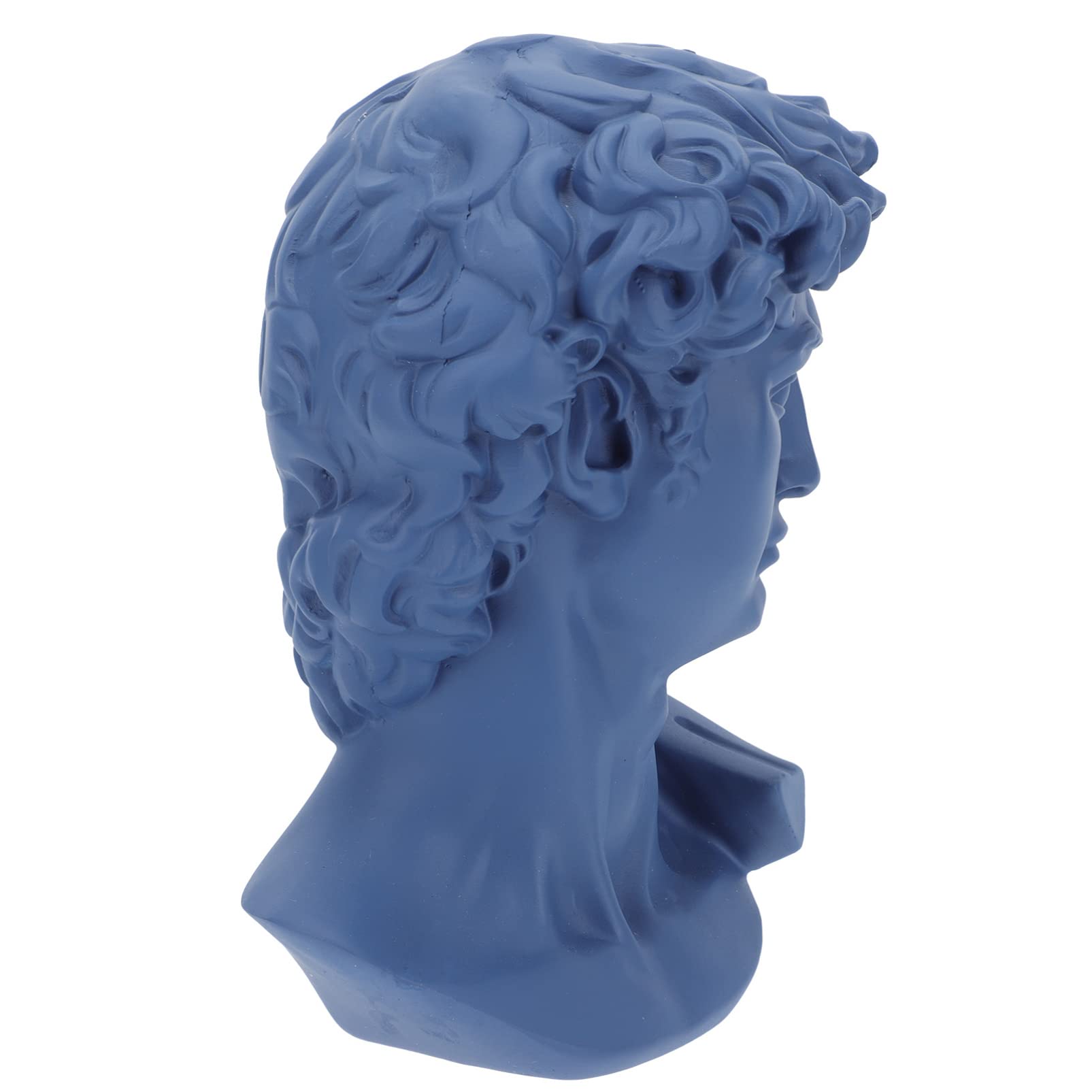 Classic Greek David Head Sculpture - Handcrafted Bust Statue for Home & Office Decor | Vintage Artwork for Living Room, Study, or Bookshelf Display