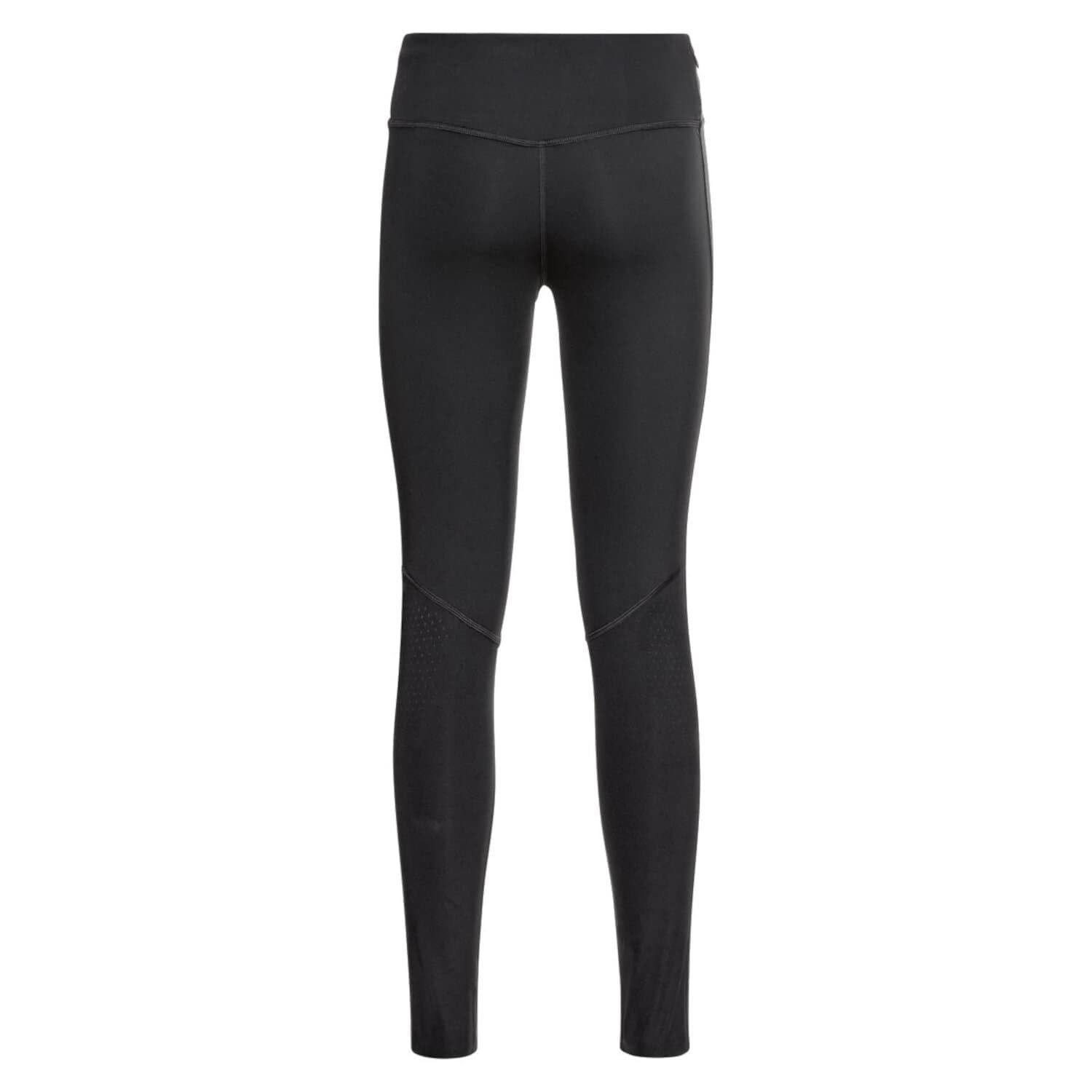Odlo Women's Zeroweight Running Tights - Black, Size S | High-Performance Compression Leggings for Running, Yoga & Gym Workouts