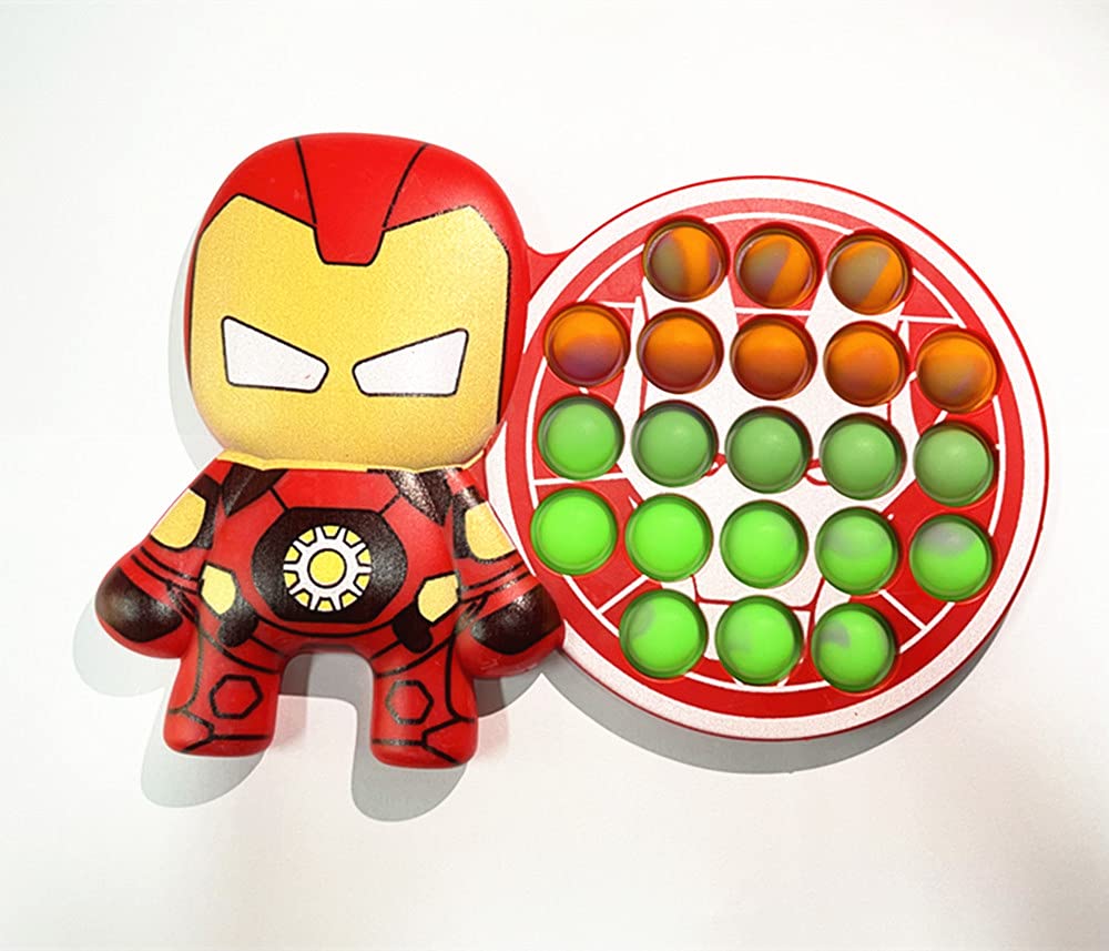 **1 Pack Avengers Iron Man Pop Fidget Sensory Toy – Stress Relief & Anxiety Relief for Autism & Special Needs – Silicone Bubble Popper for Kids & Adults – Perfect for Home, Office & Classroom Use**