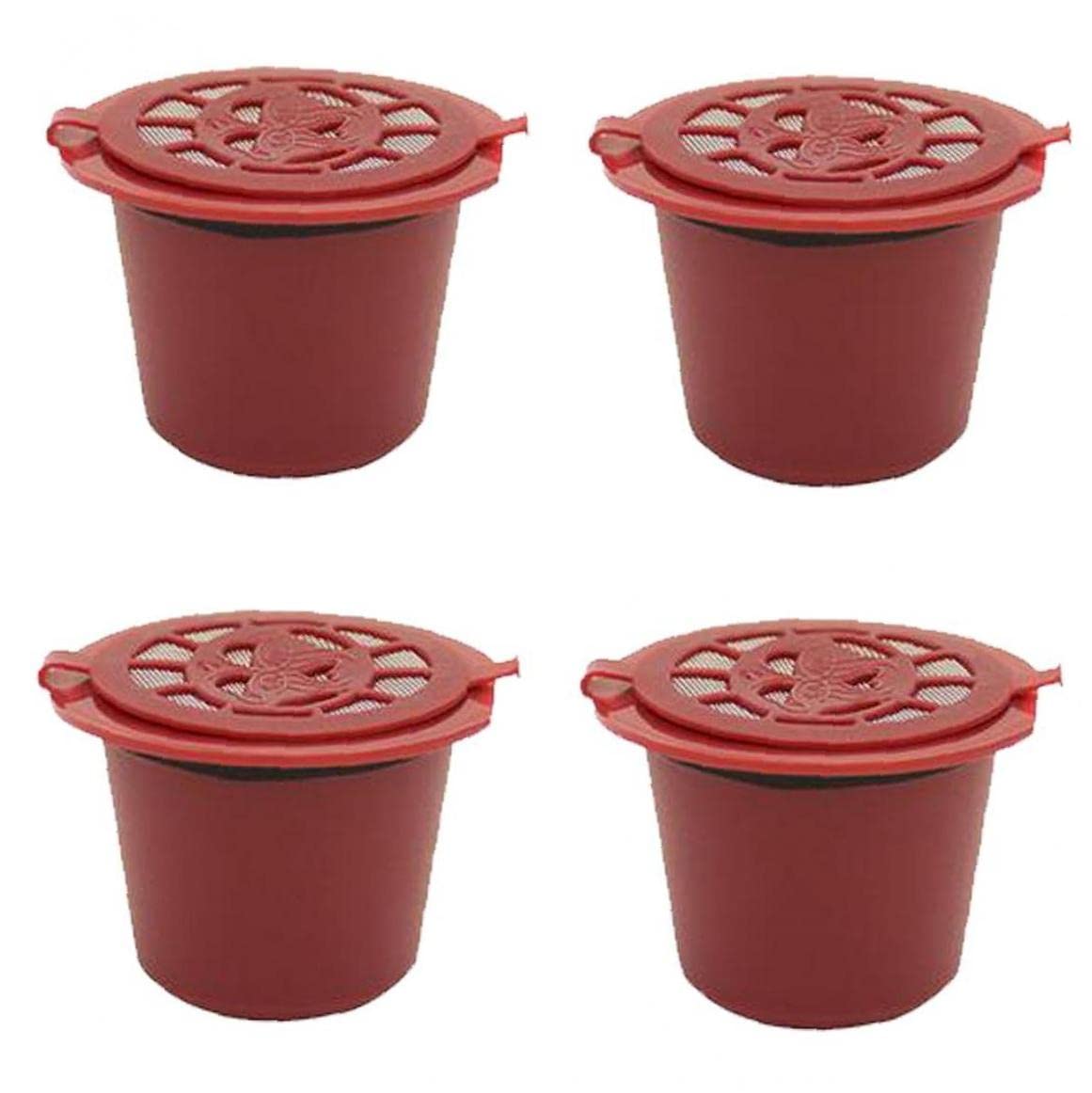 Refillable Coffee Capsules 4-Pack - Reusable Coffee Filter Baskets for Nespresso Machines | Eco-Friendly & Durable | Perfect for Home, Office & Travel Use