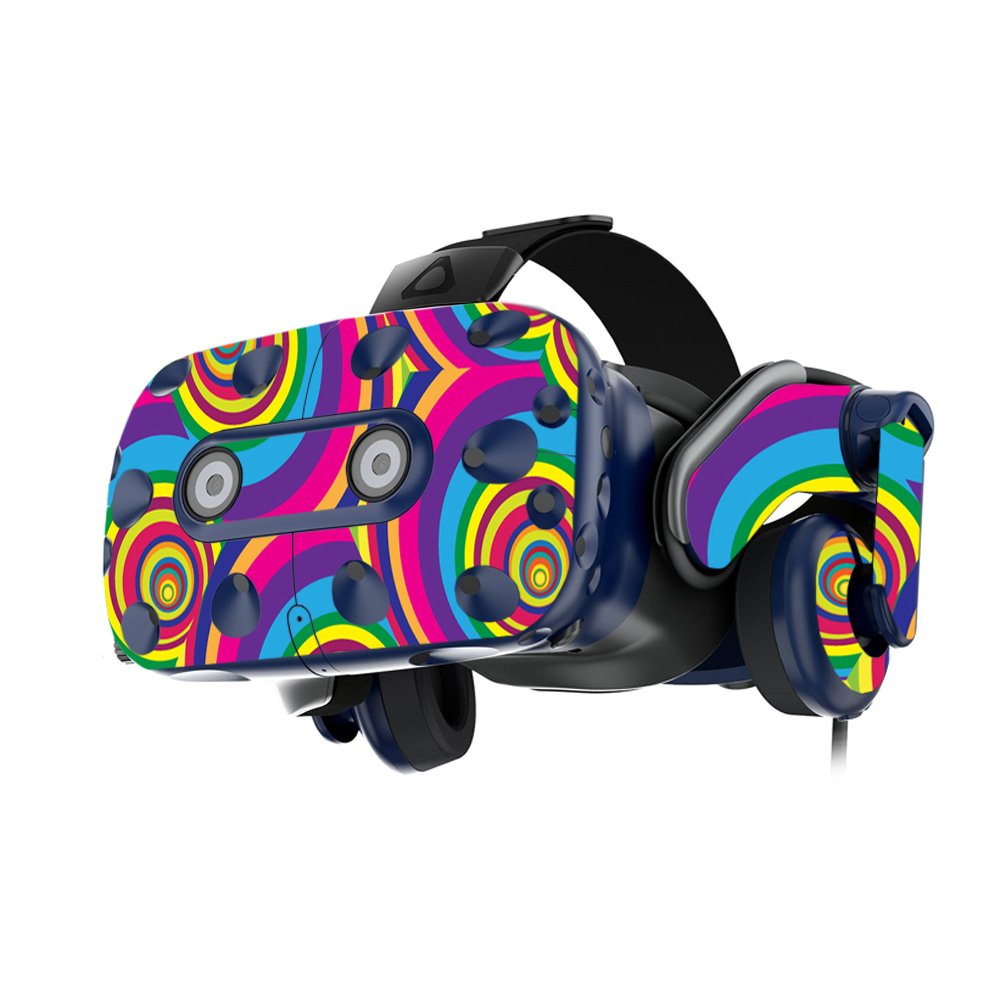 MightySkins Vinyl Decal Wrap Cover for HTC Vive Pro VR Headset - Groovy 60s Style | Protective & Durable Skin | Easy to Apply & Remove | Made in USA | Perfect for Gaming, VR Enthusiasts & Customization Lovers
