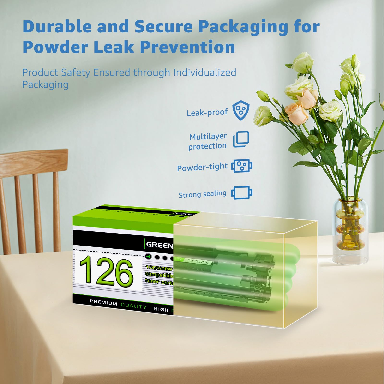 Greencycle 20-Pack Black Toner Cartridge Replacement for Canon 126/CRG-126/CRG126/3483B001 - Compatible with ImageClass LBP6200d & LBP6230dw Wireless Laser Printers - High Yield Printing for Office & Home Use