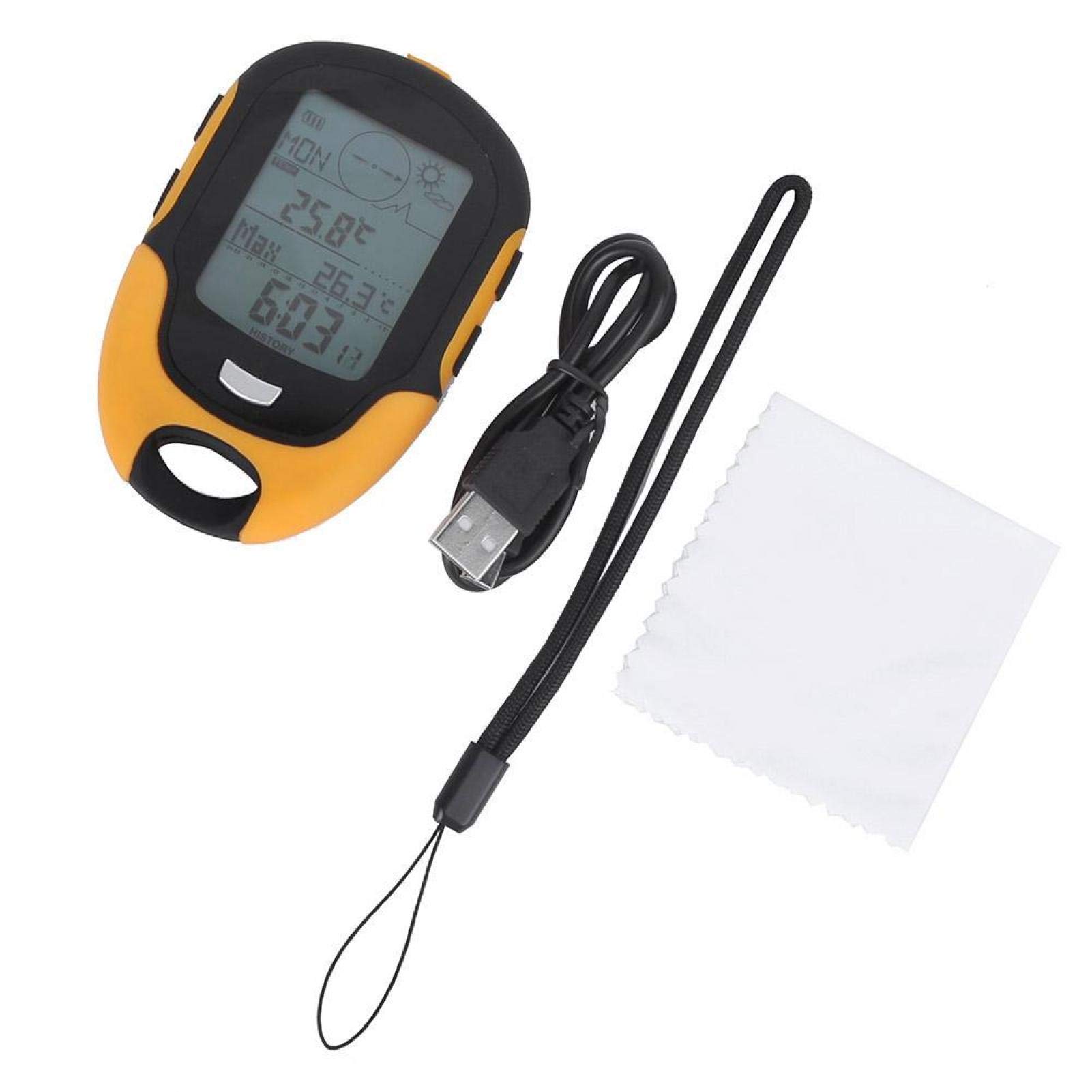 OUKENS FR500 Outdoor Multifunctional Fishing Altimeter with Barometer and Thermometer - Perfect for Fishing, Hiking, Camping and Outdoor Adventures