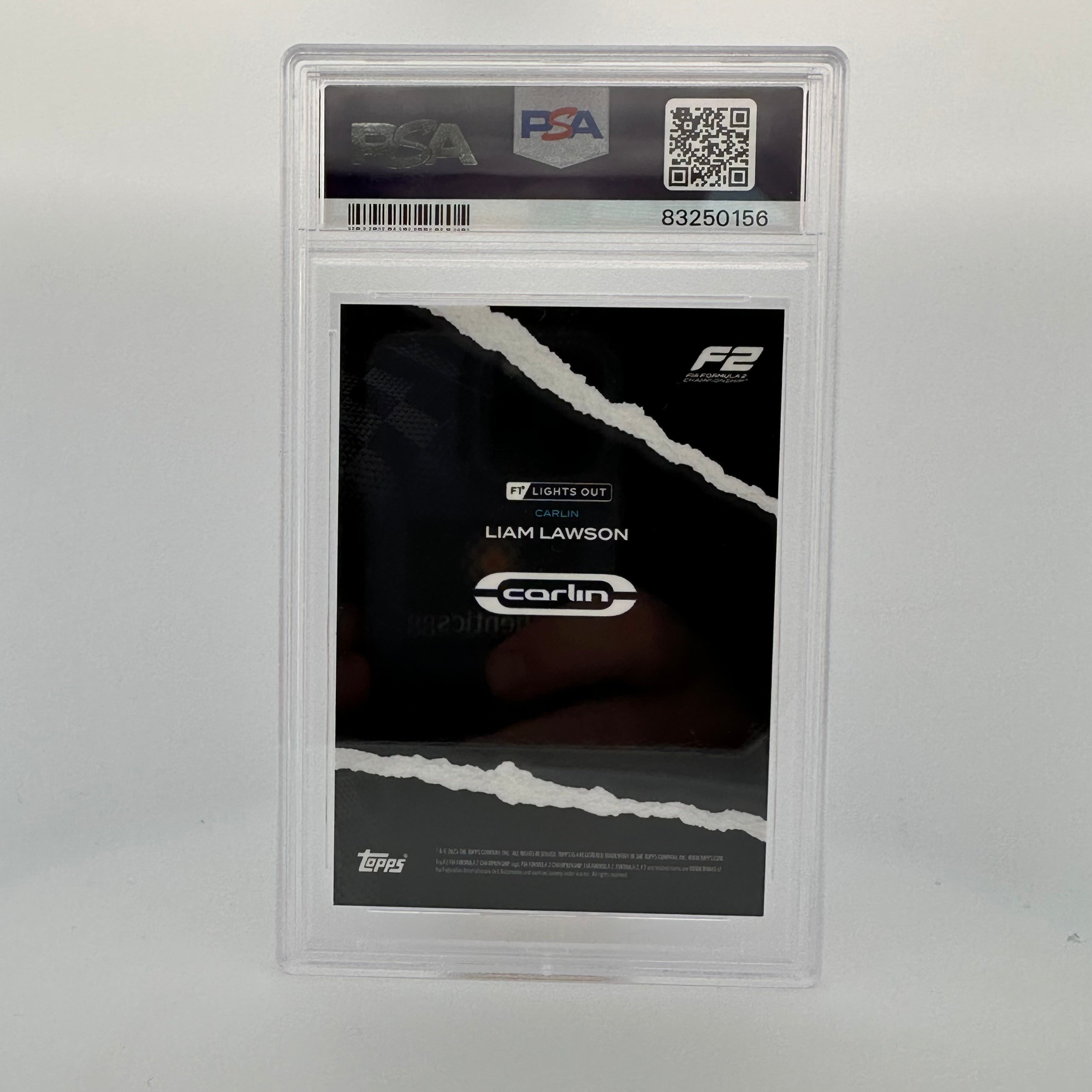 PSA 9 Graded Liam Lawson F2 Rainbow Parallel Card - Rare Collectible for Trading Card Enthusiasts & Sports Memorabilia Display