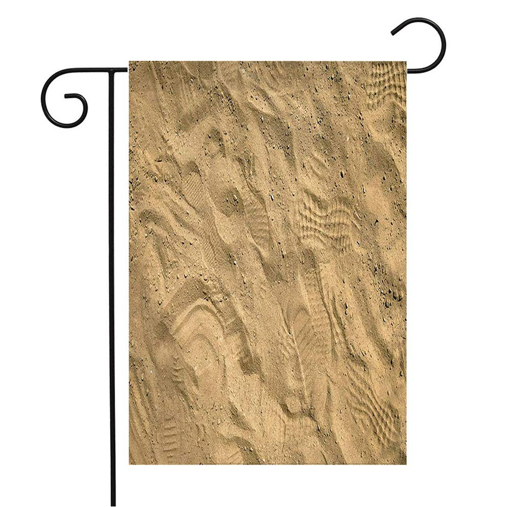 Green Footprints Sand Pattern Seasonal Garden Flag 12x18 Inch - Soft Outdoor Welcome Flag for Patio, Lawn, and Yard Decor - Perfect for Spring, Summer, and Fall Home Decoration