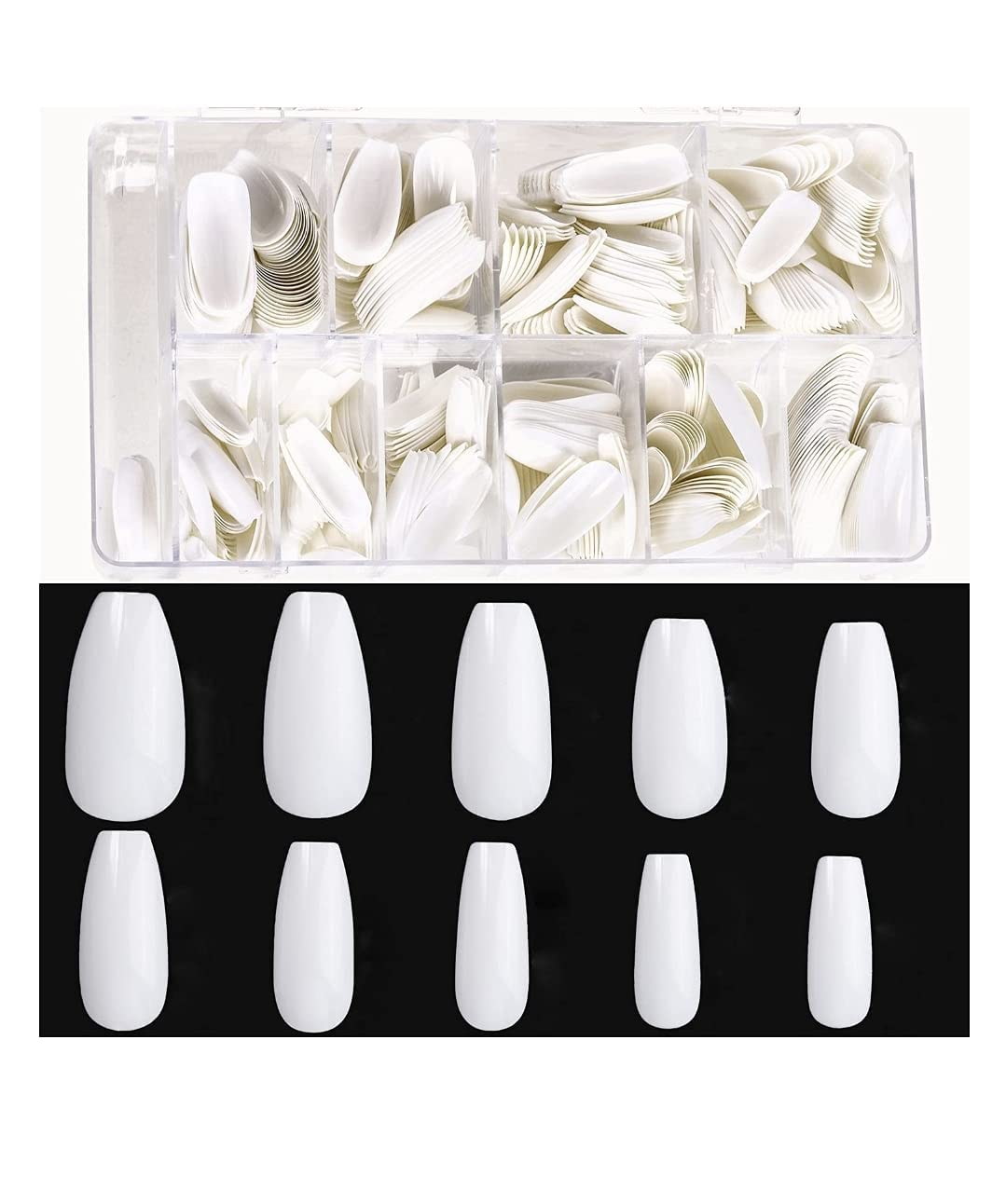 Premium 100-Piece Reusable Artificial Nail Set with Strong Glue - Easy to Apply, Remove & Change Styles - Perfect Fit for Natural Nails - Great for Parties, Weddings, Special Occasions & DIY Nail Art