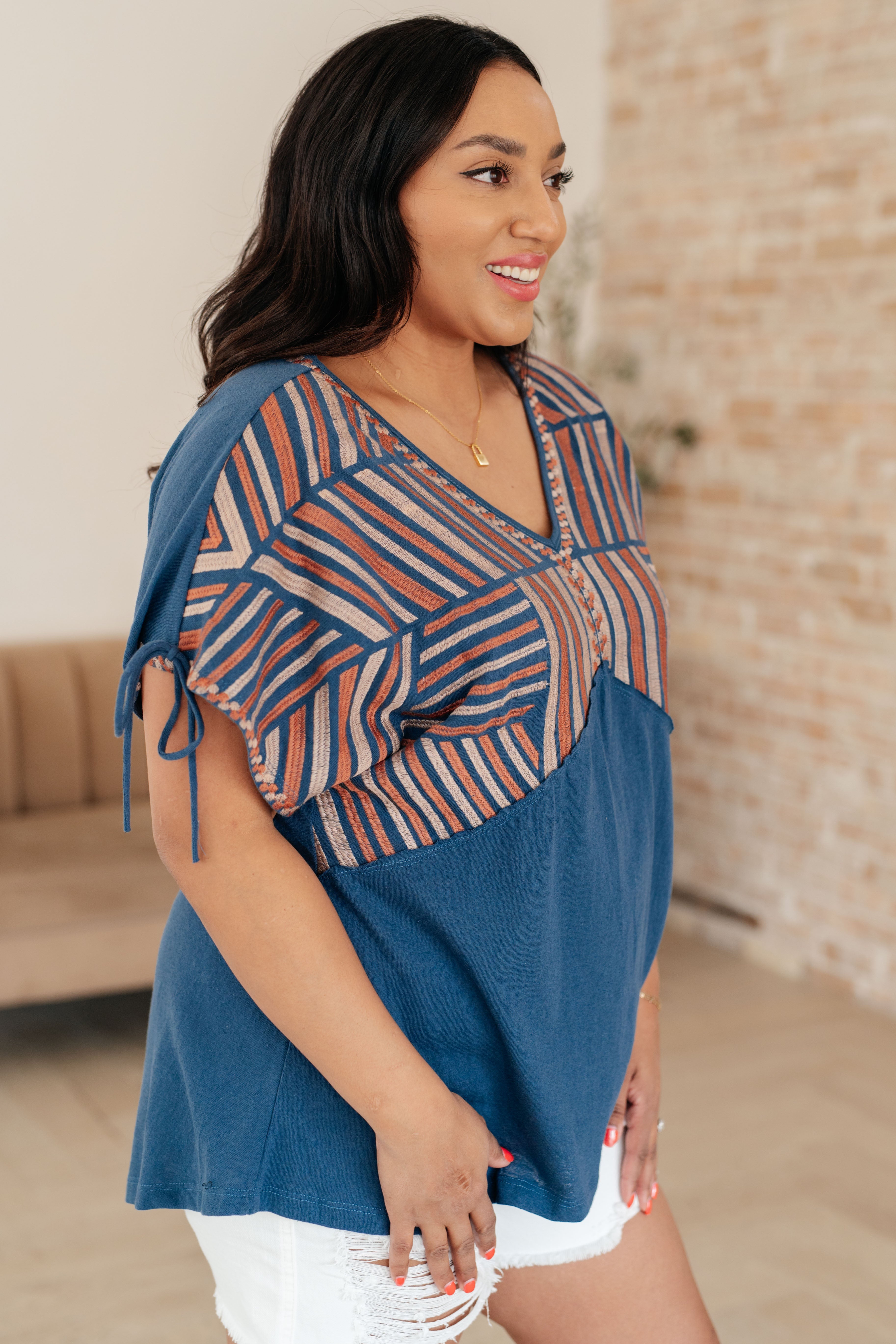 Stylish Greece Lightning V Neck Blouse for Women - Elegant Summer Tops - Perfect for Office, Date Night & Casual Outings