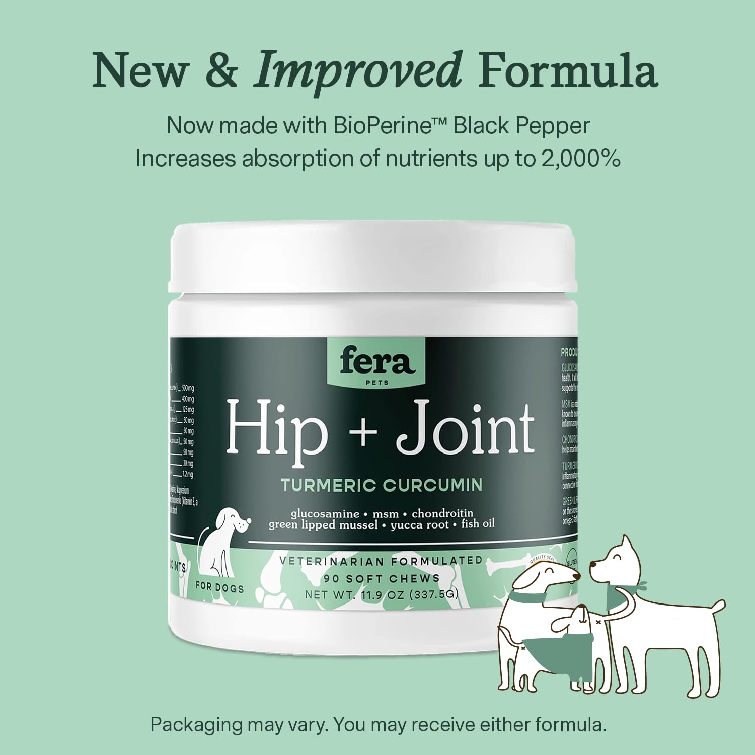 Fera Pet Organics Health Essentials Supplement Bundle for Dogs and Cats - Omega 3 Fish Oil with EPA & DHA (8oz), Organic Probiotics with Prebiotics (60 Scoops), Hip & Joint Soft Chews (90 Count) - Supports Digestive Health, Skin & Coat, Joint Mobility - Perfect for Daily Pet Wellness Routine