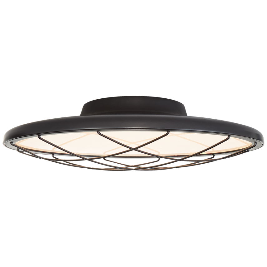 16-LED Dot Caged Flush Mount Ceiling Light - Dimmable, Waterproof for Kitchen, Bathroom, Garage & Utility Rooms