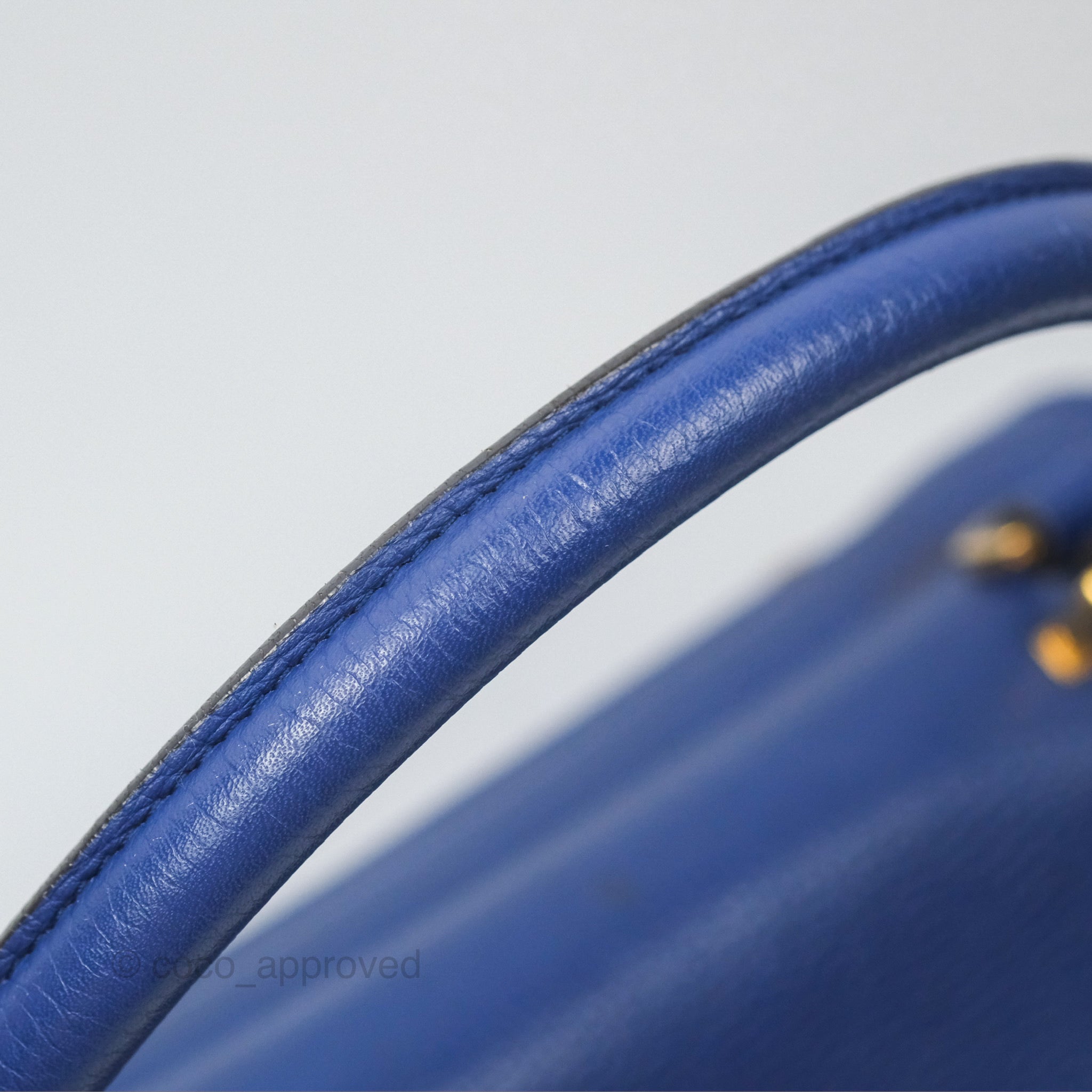 Celine Small Sleek Trapeze Handbag in Blue Calfskin Leather - Perfect for Work, Travel & Everyday Luxury
