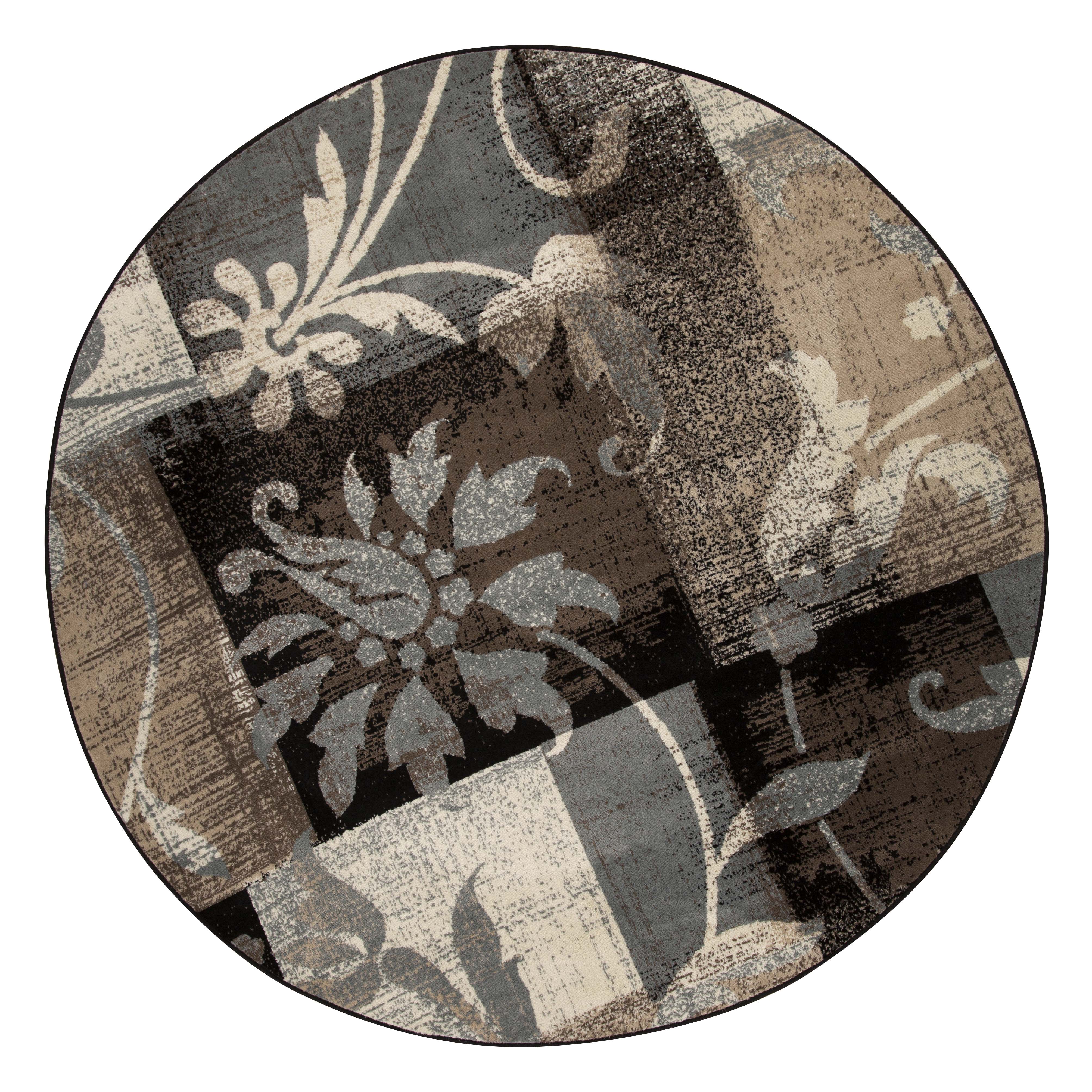 Stylish Pastiche Contemporary Floral Patchwork Area Rug - Non-Slip Indoor Runner for Living Room, Bedroom & Hallway Decor