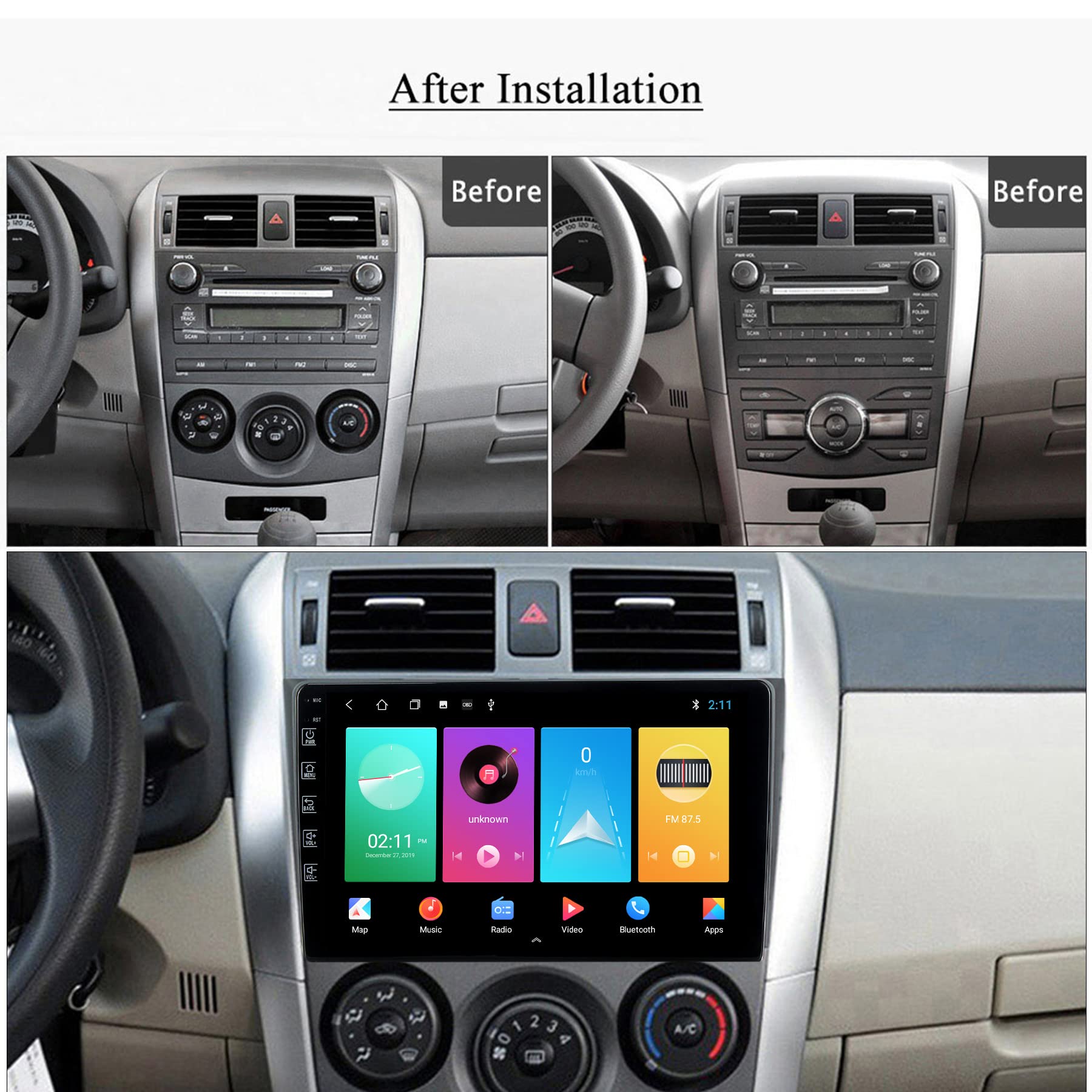 Android 10 Car Stereo for Toyota Corolla 2009-2012 | 9