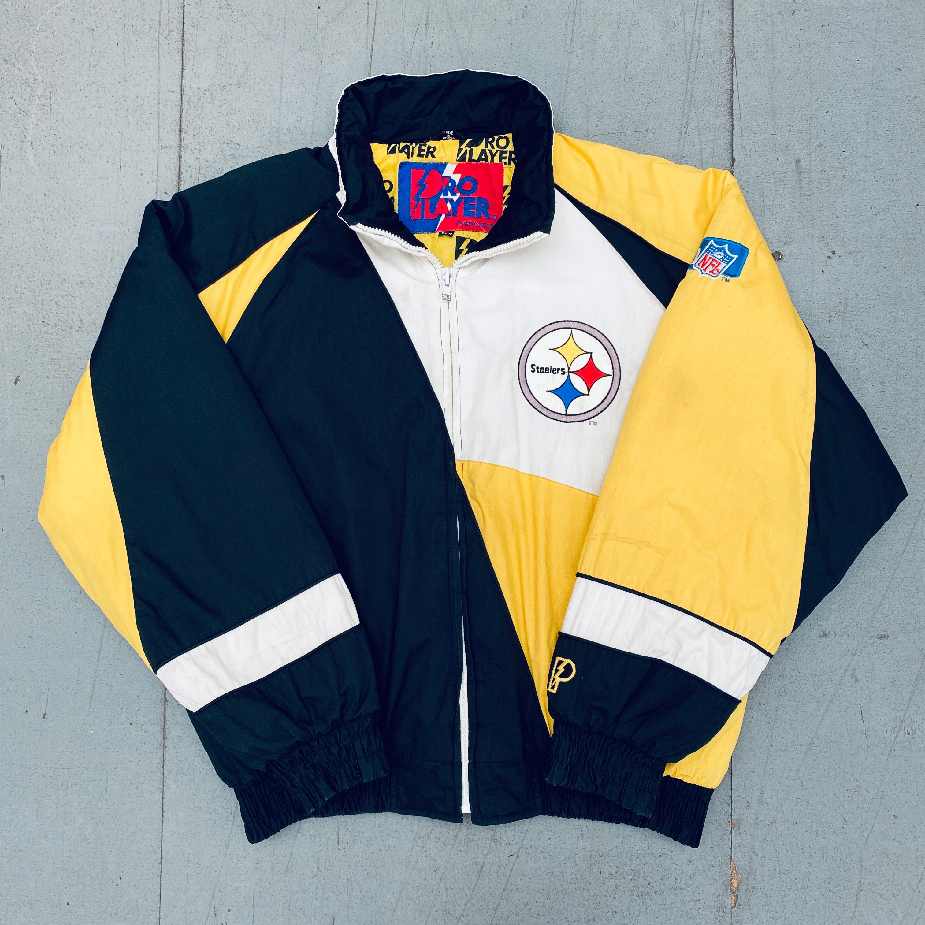 Pittsburgh Steelers 1990s Pro Player Full-Zip Jacket XL - Vintage NFL Football Fan Gear for Game Day & Casual Wear