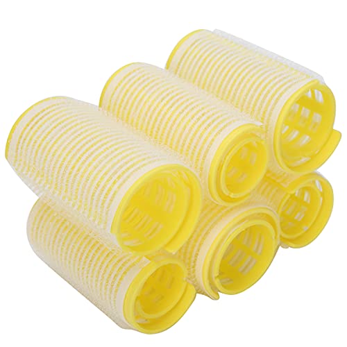 6pcs Self-Grip Hair Rollers Set for DIY Styling - Double Layer Salon Hair Curlers for Air Bangs & Waves - Perfect for Home, Salon, and Party Hairstyles