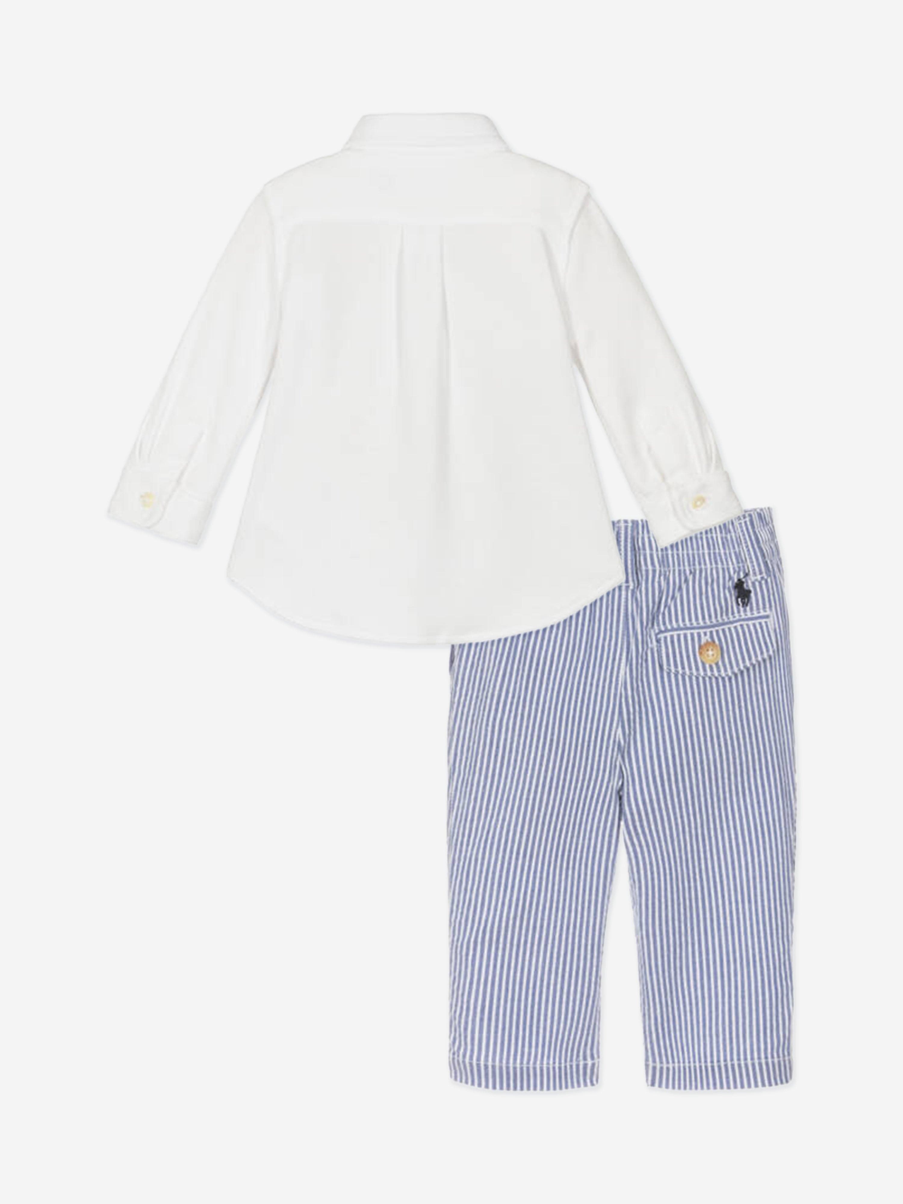 Baby Boys Blue Trouser Set - Soft & Comfortable Cotton Pants for Infants & Toddlers - Perfect for Playtime, Daycare & Casual Outings