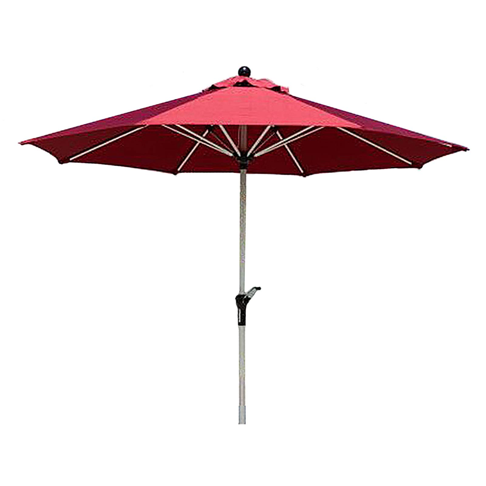 9ft Wine Red Outdoor Patio Umbrella with Push Button Tilt & Crank - HYDT Garden Market Parasol for Table (Base Not Included) | Perfect for Backyard, Poolside, Restaurant & Cafe Outdoor Seating