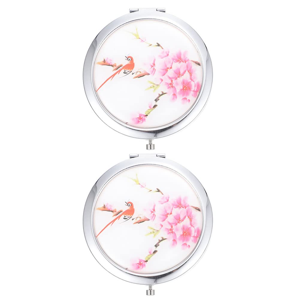 FRCOLOR 10X Magnifying Travel Makeup Mirror - Compact Folding Round Cosmetic Mirror with LED Light for Handbag, Pocket & On-the-Go Touch Ups - Perfect for Home, Office & Travel Beauty Essentials