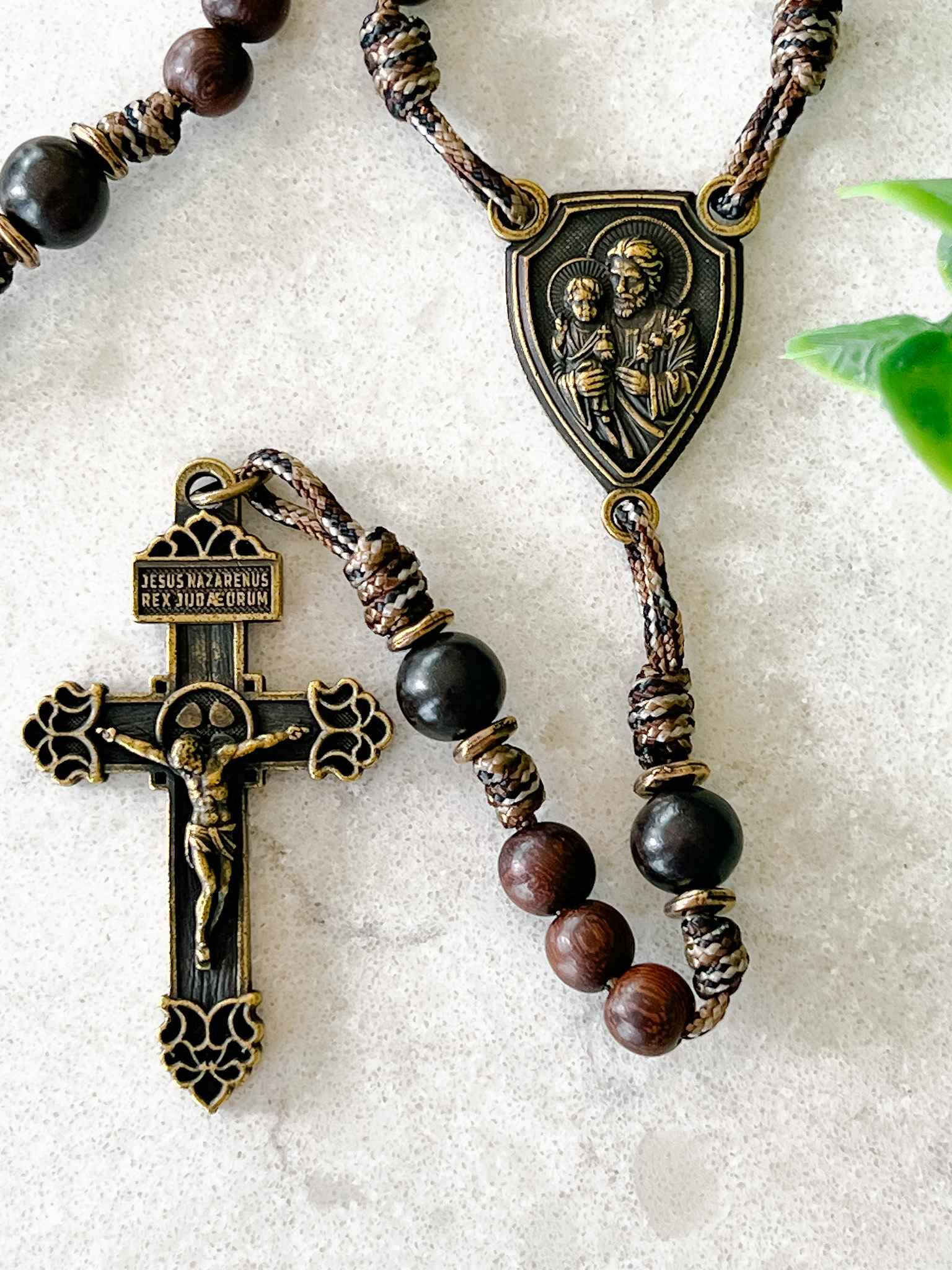 St. Joseph Terror of Demons Rosary - Antique Bronze Catholic Prayer Beads for Spiritual Protection & Devotion | Perfect for Daily Prayer, Meditation & Religious Gifts